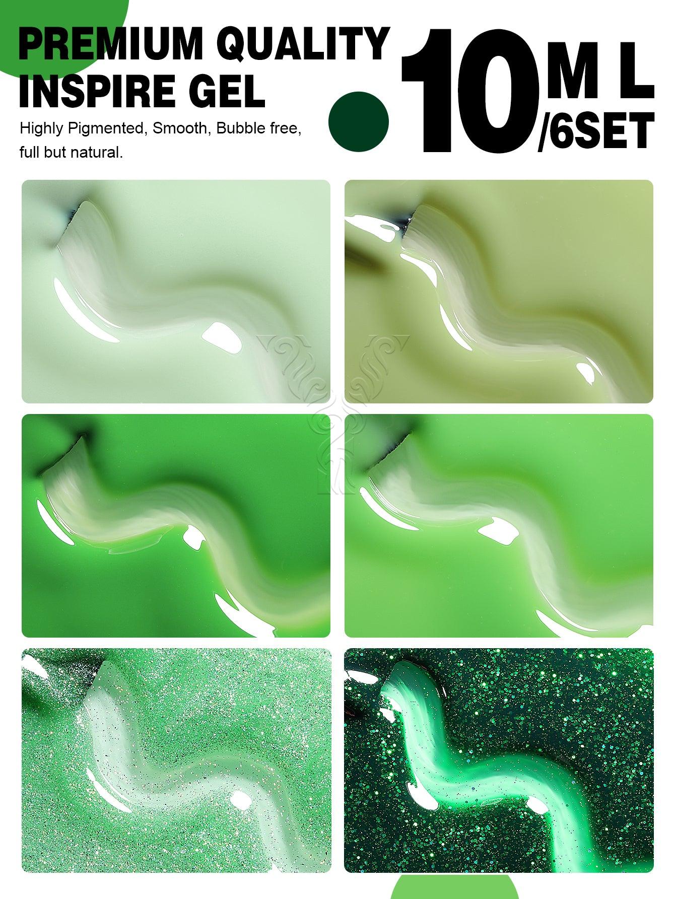 Green Jelly Series-6 Colors Gel Polish Set