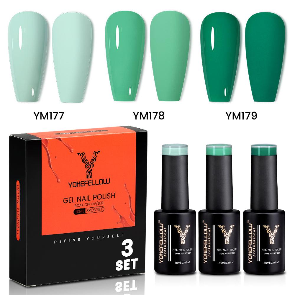 Green Series-3 Colors Gel Polish Set
