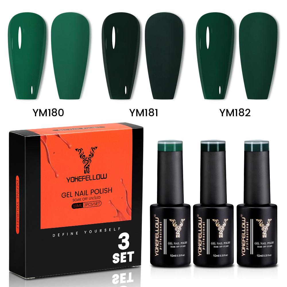 Green Series-3 Colors Gel Polish Set