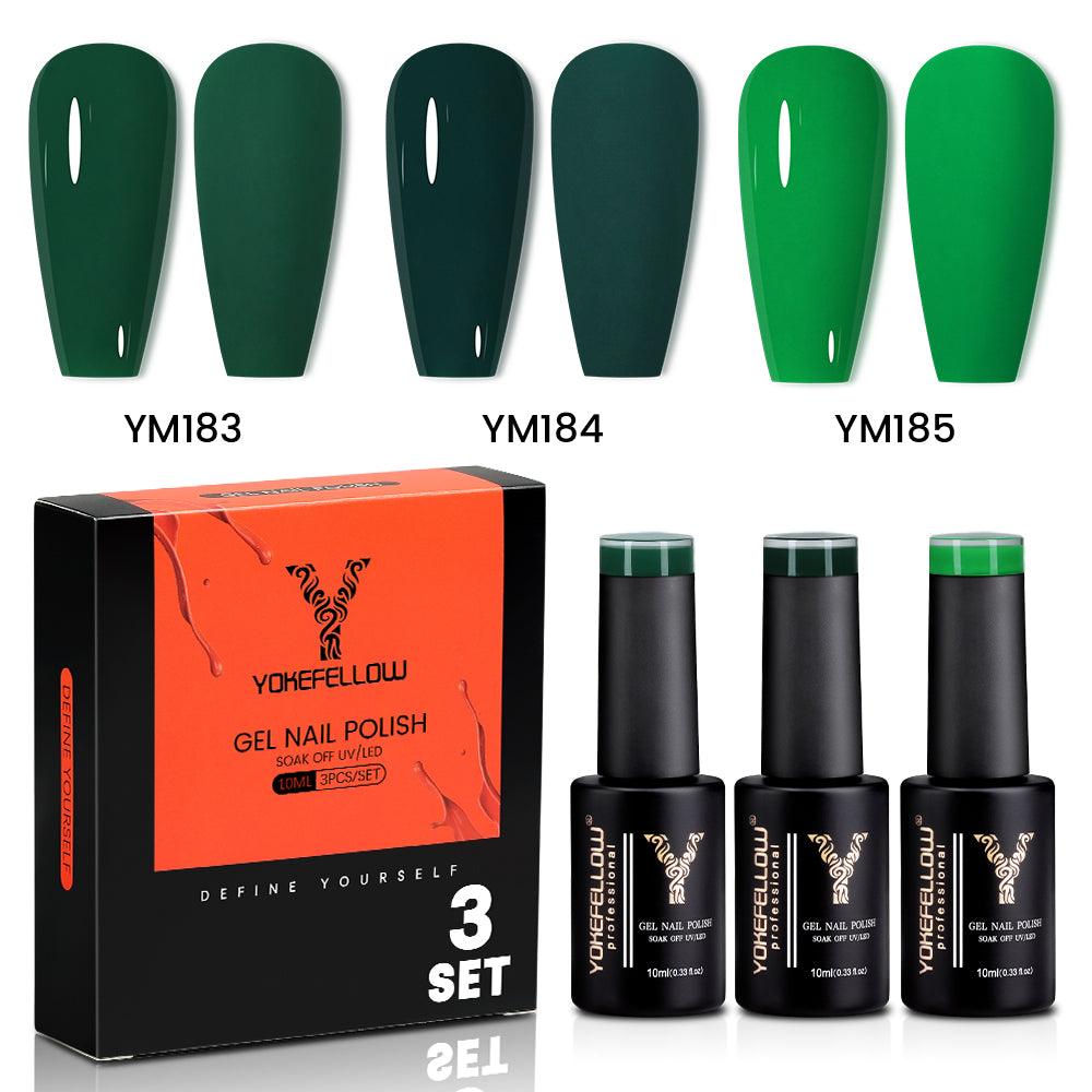 Green Series-3 Colors Gel Polish Set