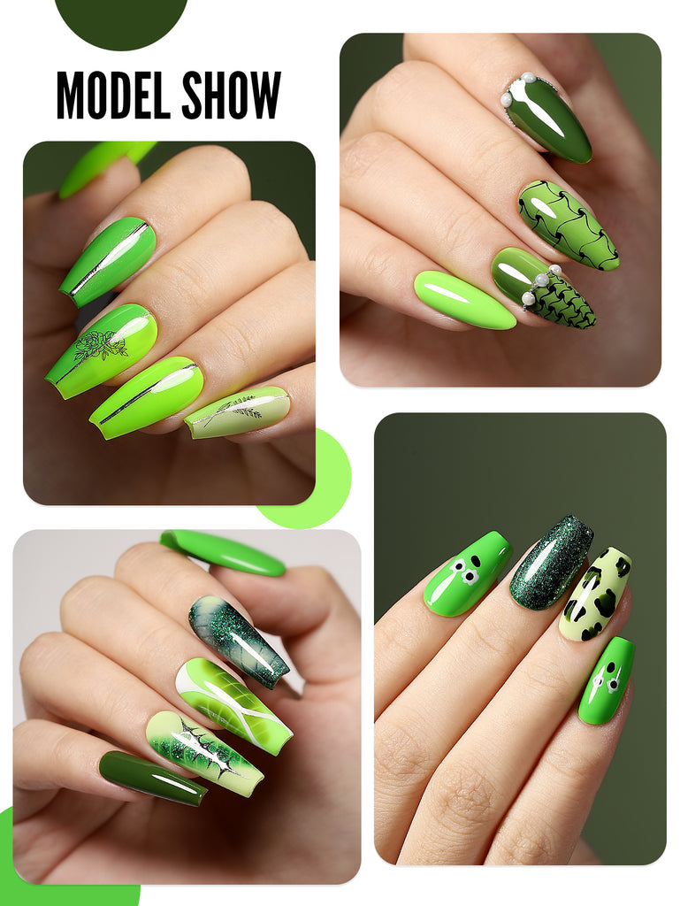 Green Series-6 Colors Gel Polish Set - YokefellowBeauty