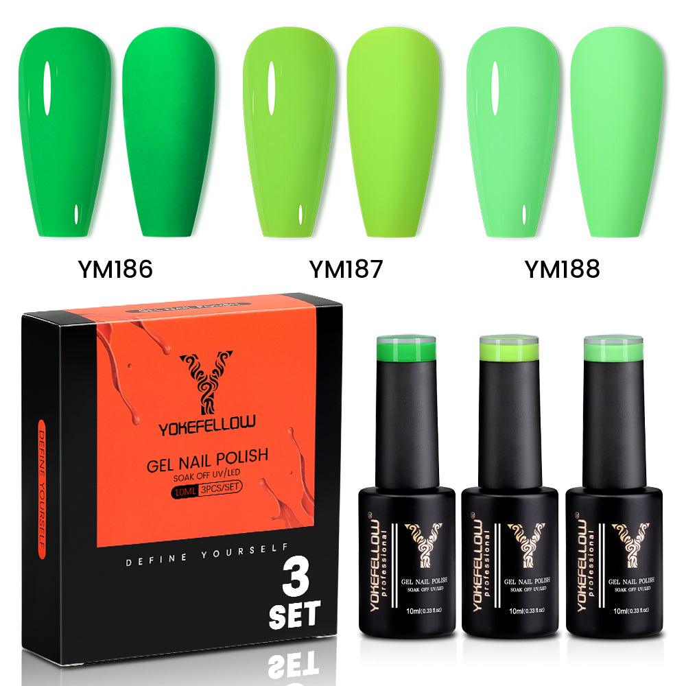 Green Series-3 Colors Gel Polish Set