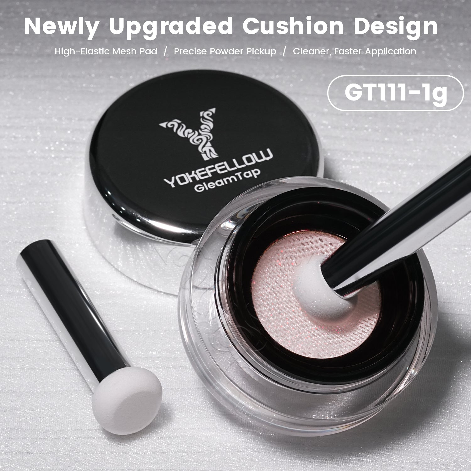 GleamTap Cushion Aurora Chrome Nail Powder 1g-GT111 Afterglow
