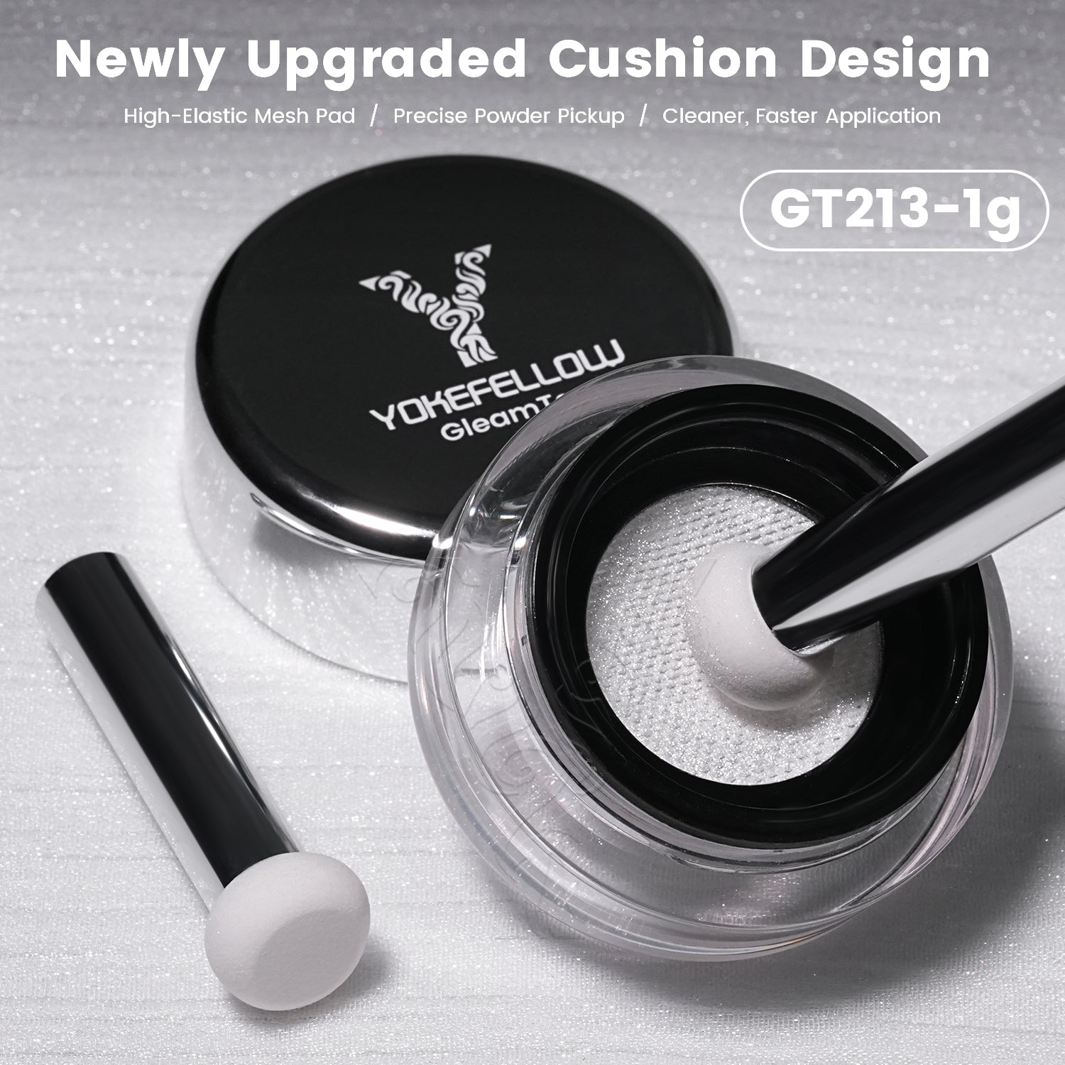 GleamTap Cushion Shell Pearl Chrome Nail Powder 1g-GT213 Shell Pearl