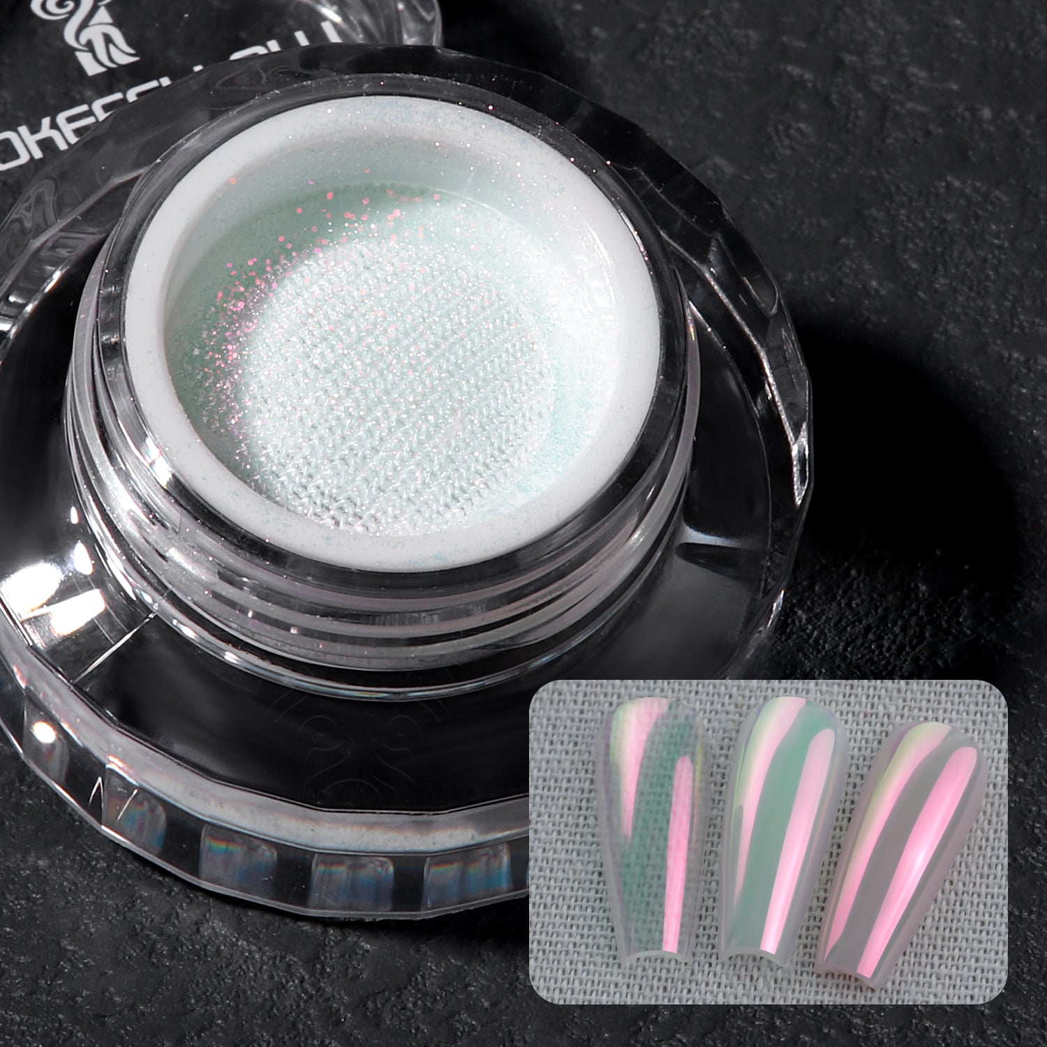 GleamTap Cushion Aurora Chrome Nail Powder-GT112 Golden Hour