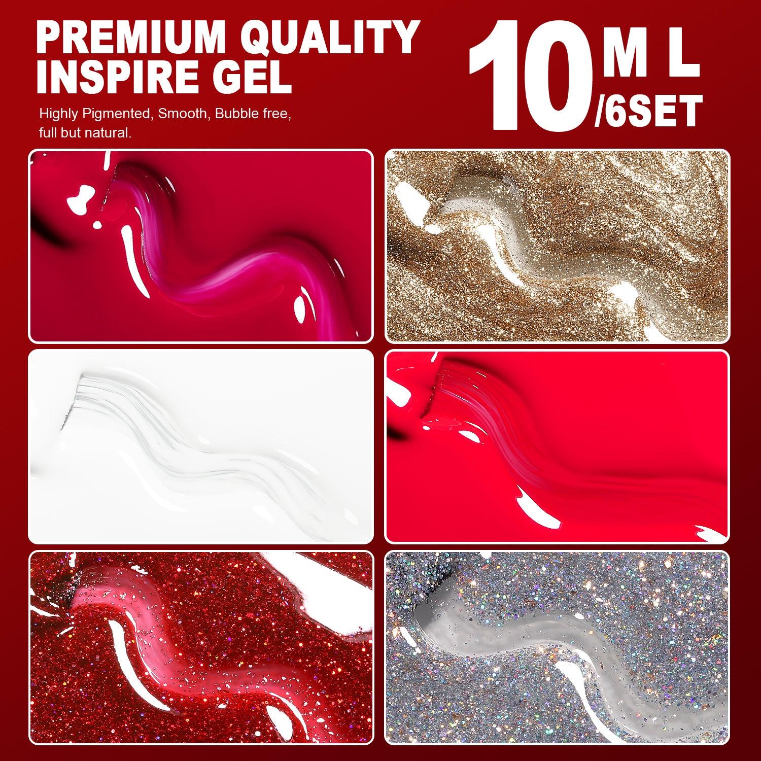 Red Series-6 Colors Gel Nail Polish Set