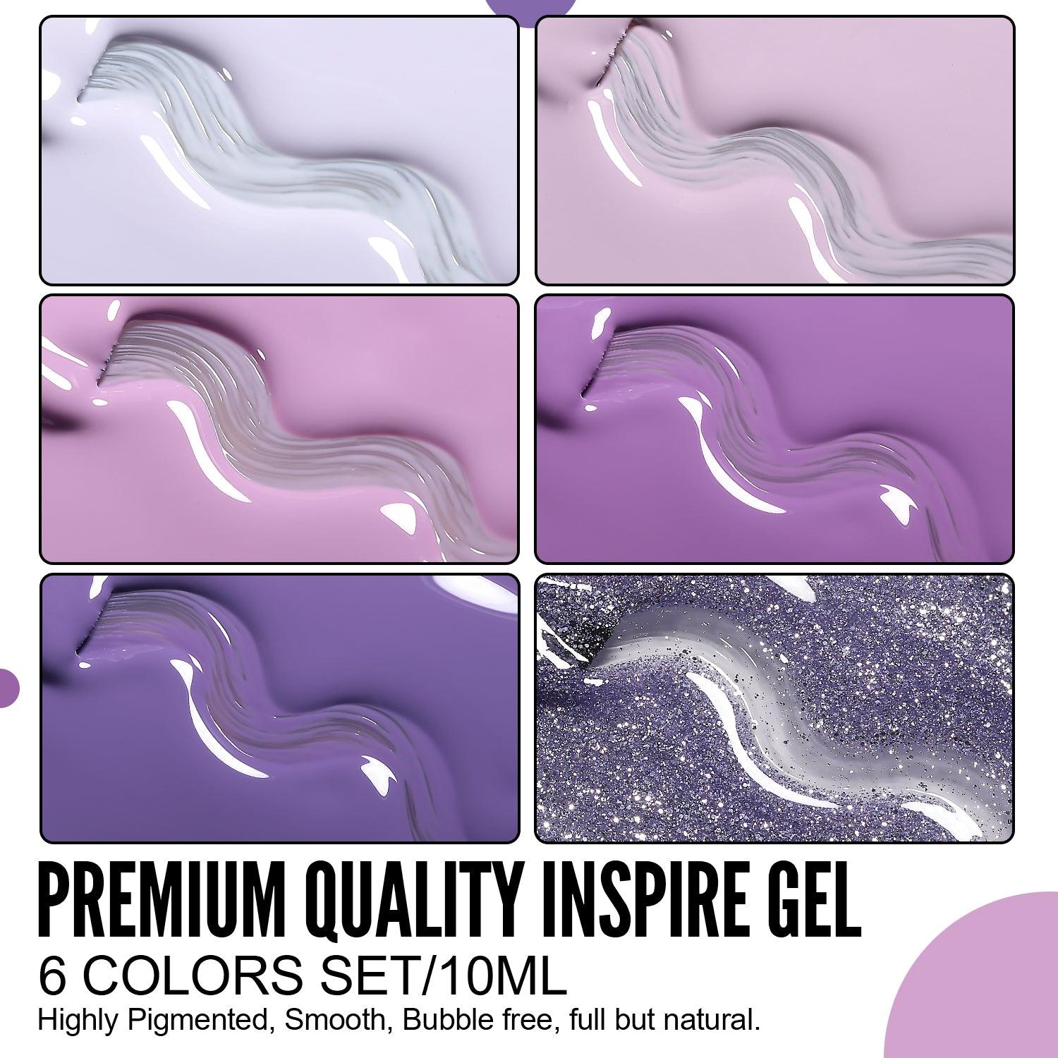Purple Series-6 Colors Gel Polish Set
