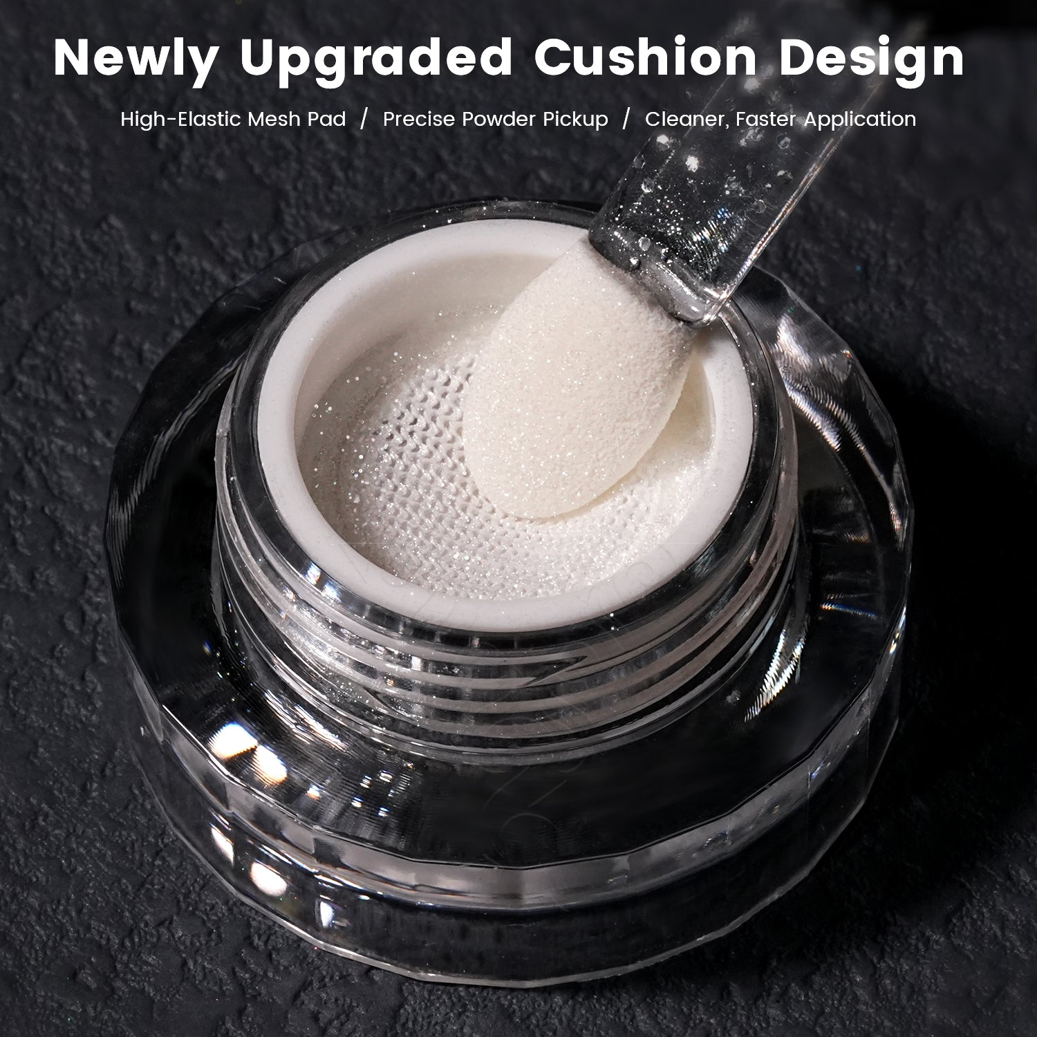 GleamTap Cushion Magic White Chrome Nail Powder-GT211 Magic White