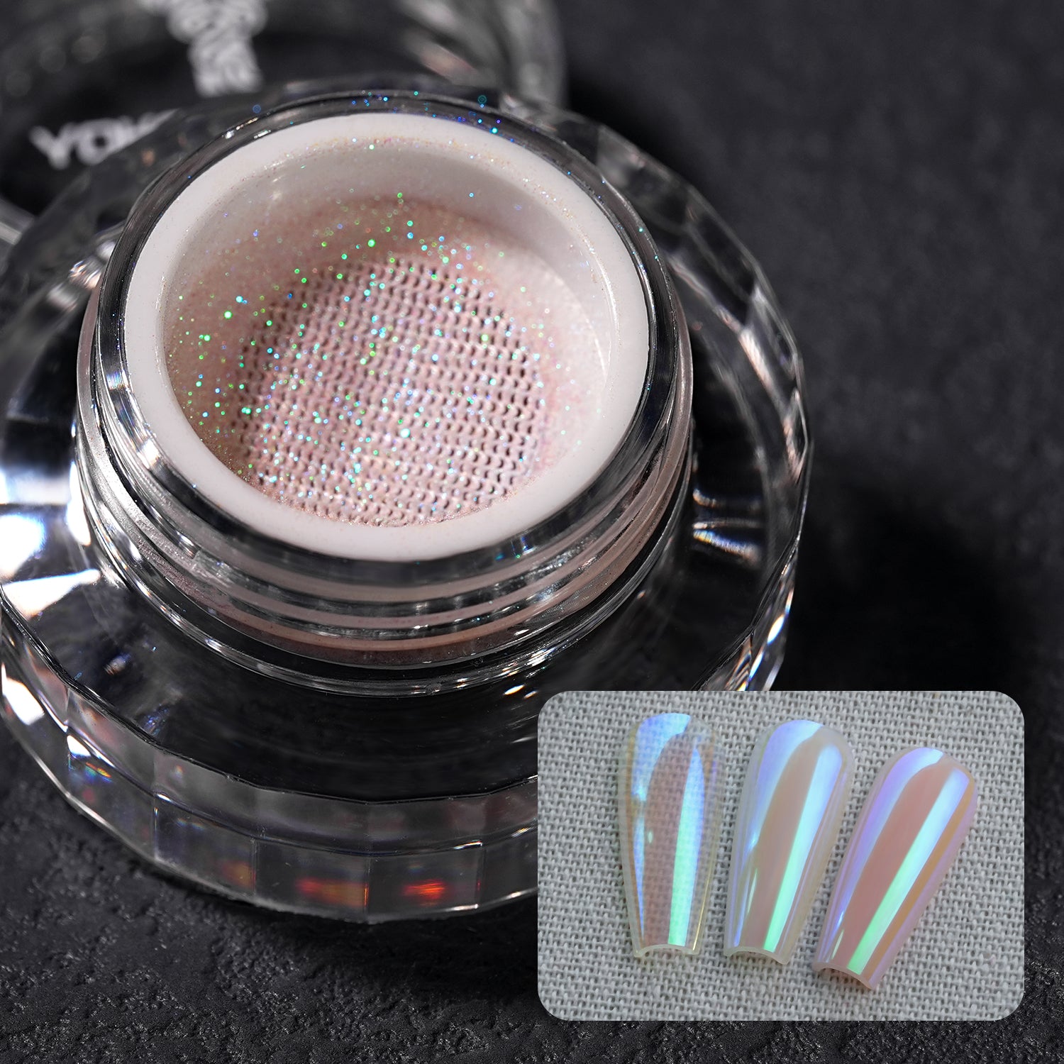 GleamTap Cushion Aurora Chrome Nail Powder - GT116 Lucid