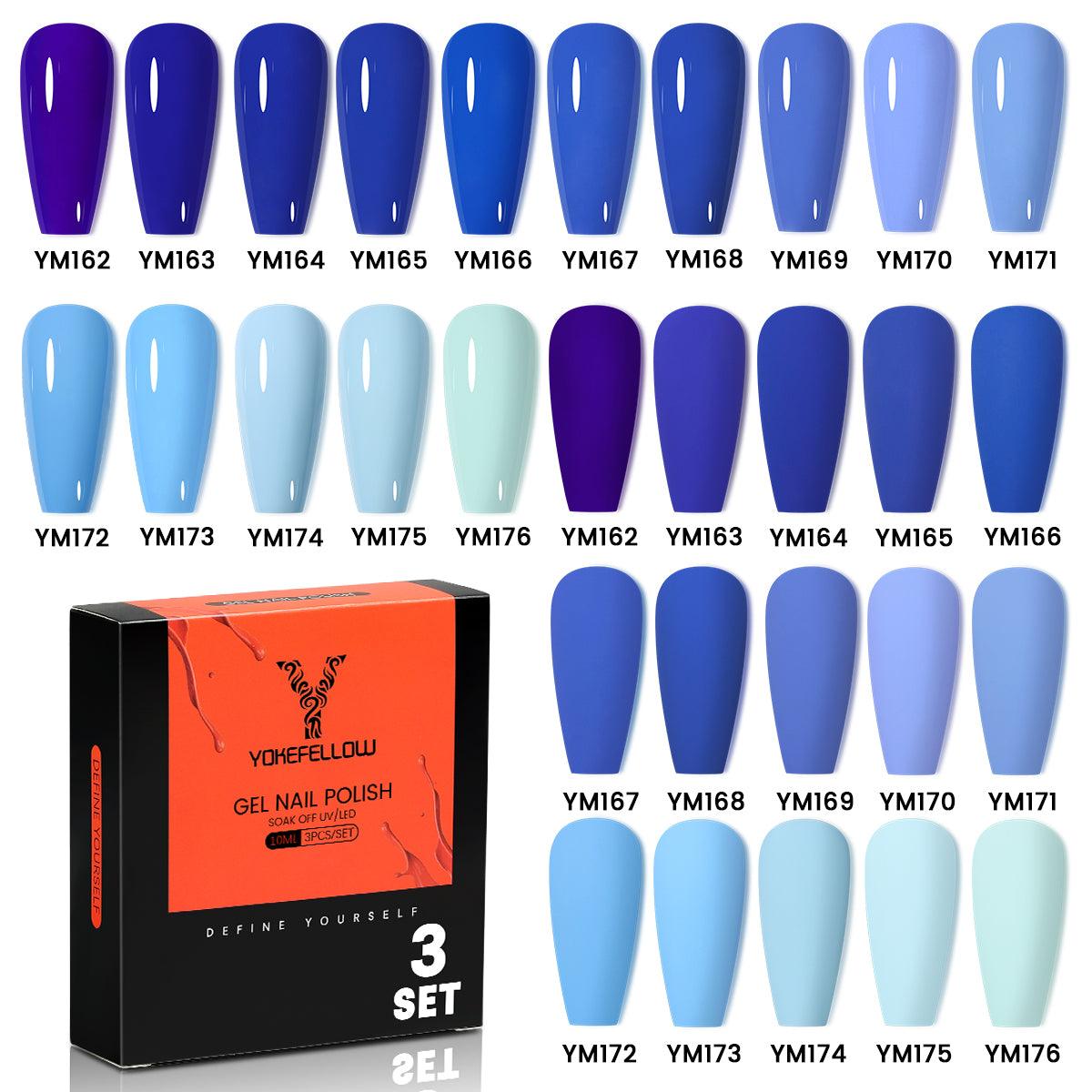 Blue Series-3 Colors Gel Polish Set
