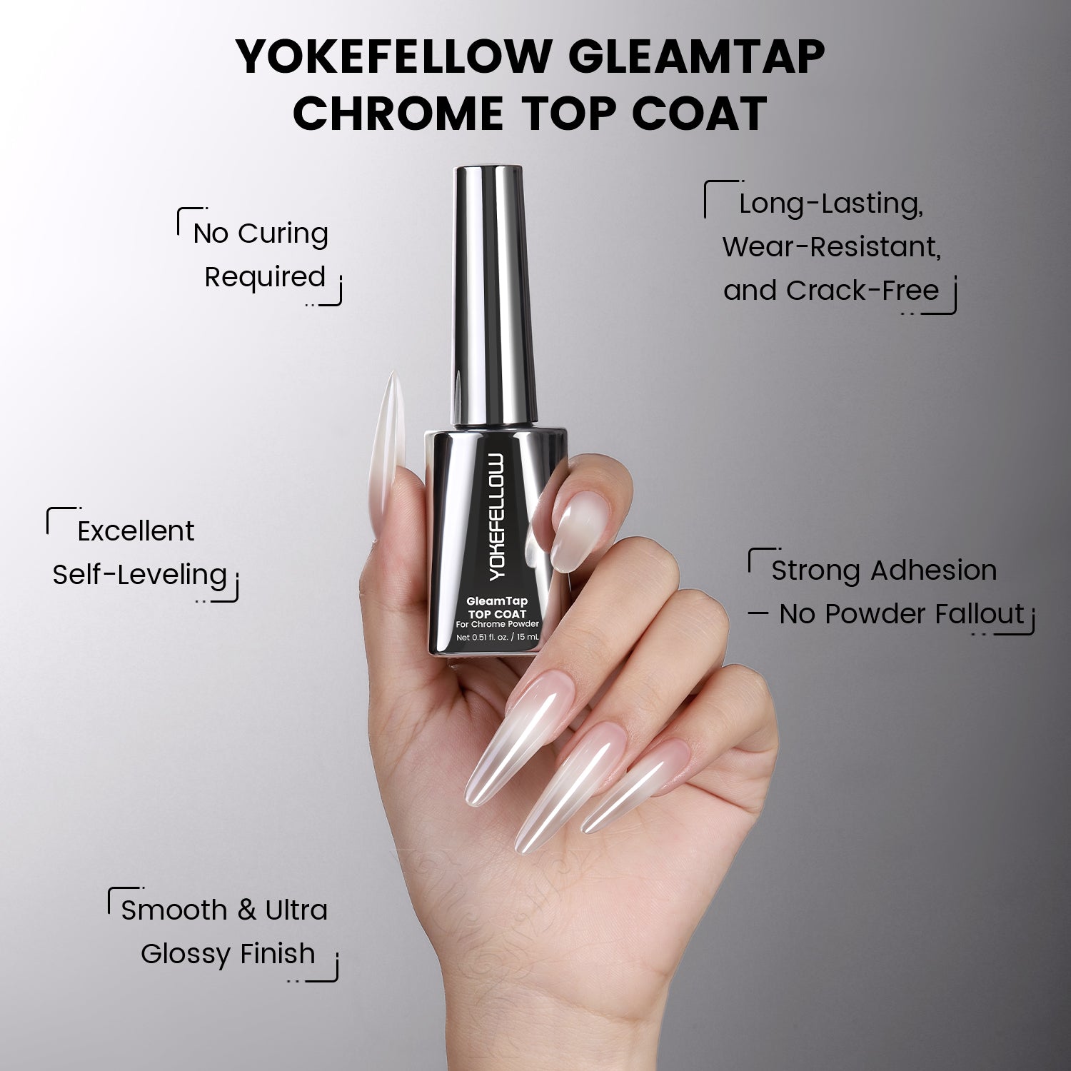 GleamTap Top Coat for Chrome Powder