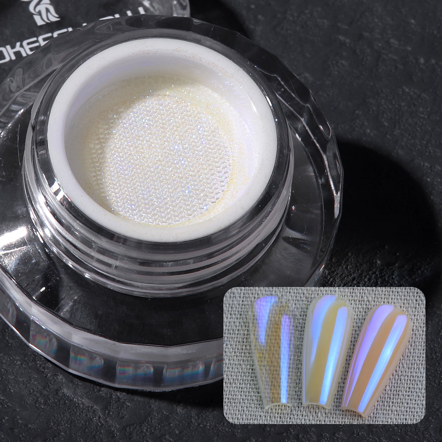 GleamTap Cushion Aurora Chrome Nail Powder -GT115 Ethereal