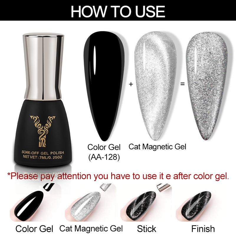 7ml 9D cat magnetic nail gel polish - YokefellowBeauty