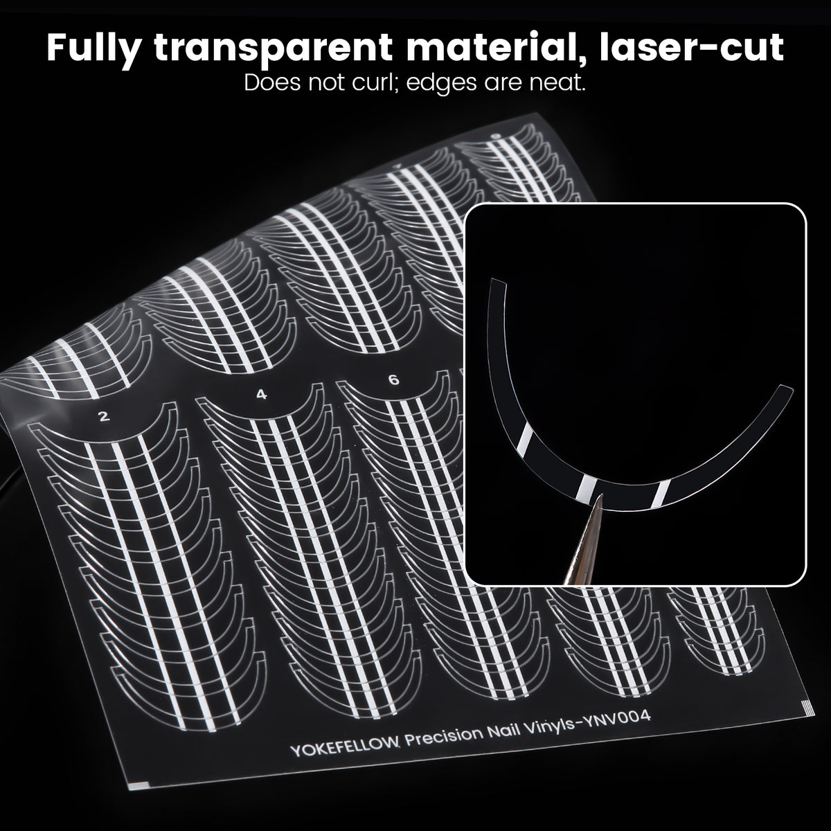 Precision Nail Vinyls 5 Sheets French Tips Stickers-YNV004