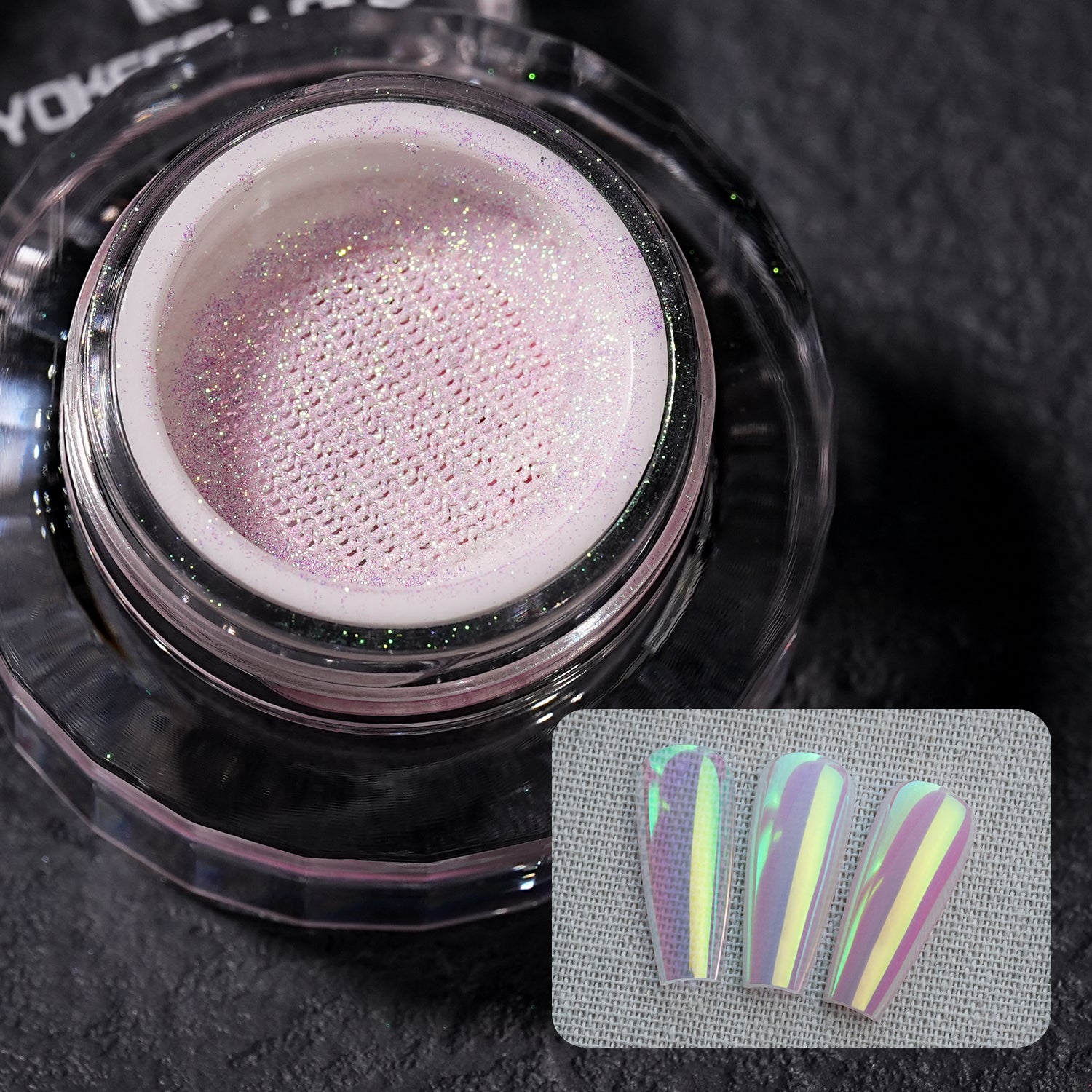 GleamTap Cushion Aurora Chrome Nail Powder -GT115 Ethereal