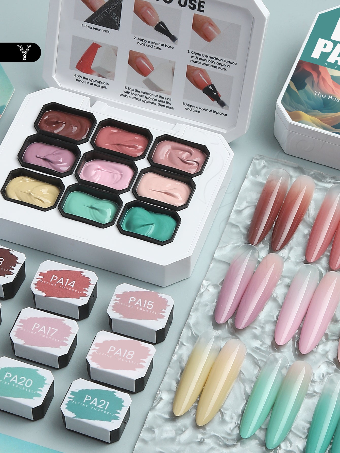 9 Colors Pat Painting Gel Set-9KIT-PAT002