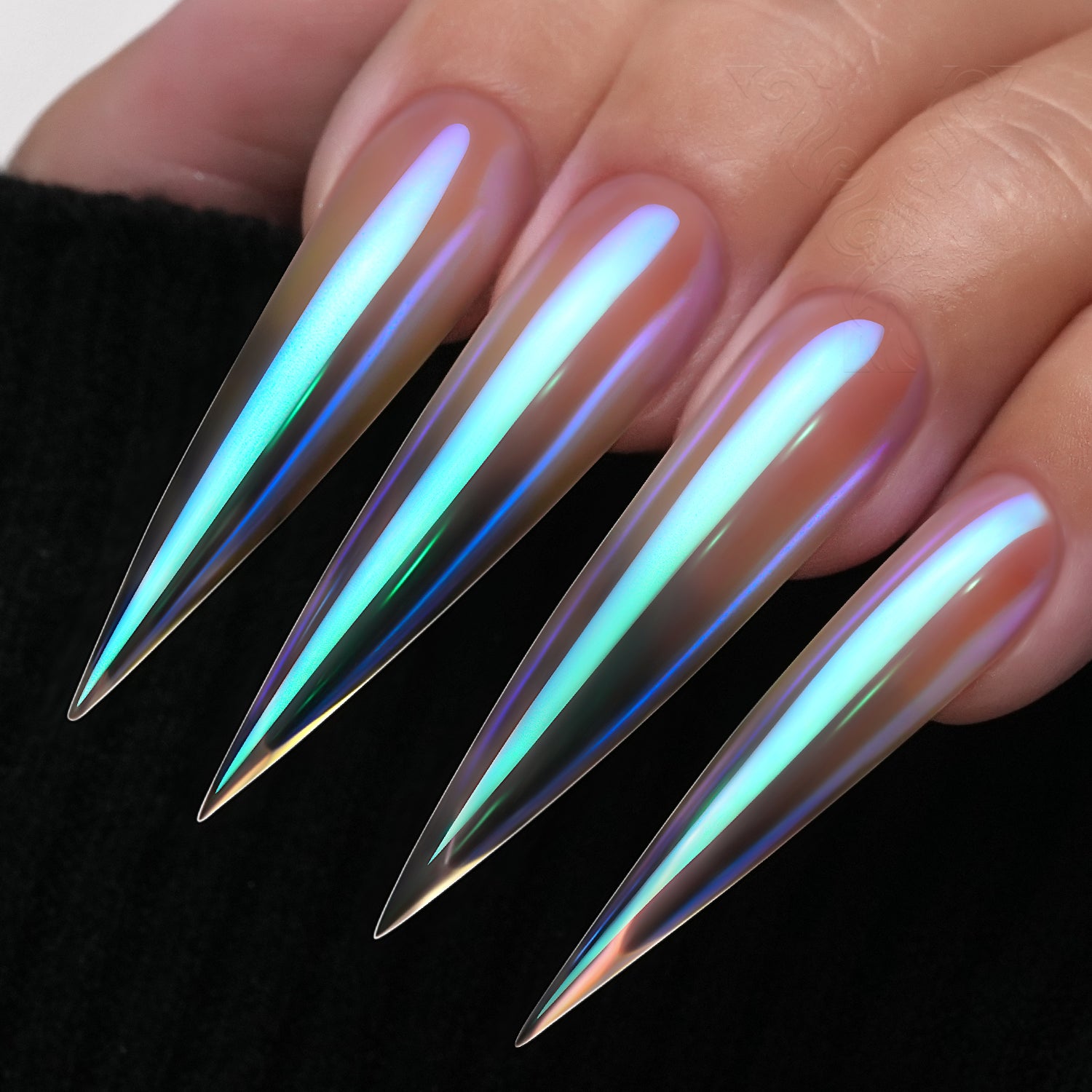 YOKEFELLOW GleamTap Polvo de Uñas Cromado Perla Plateada-GT212 Perla Plateada