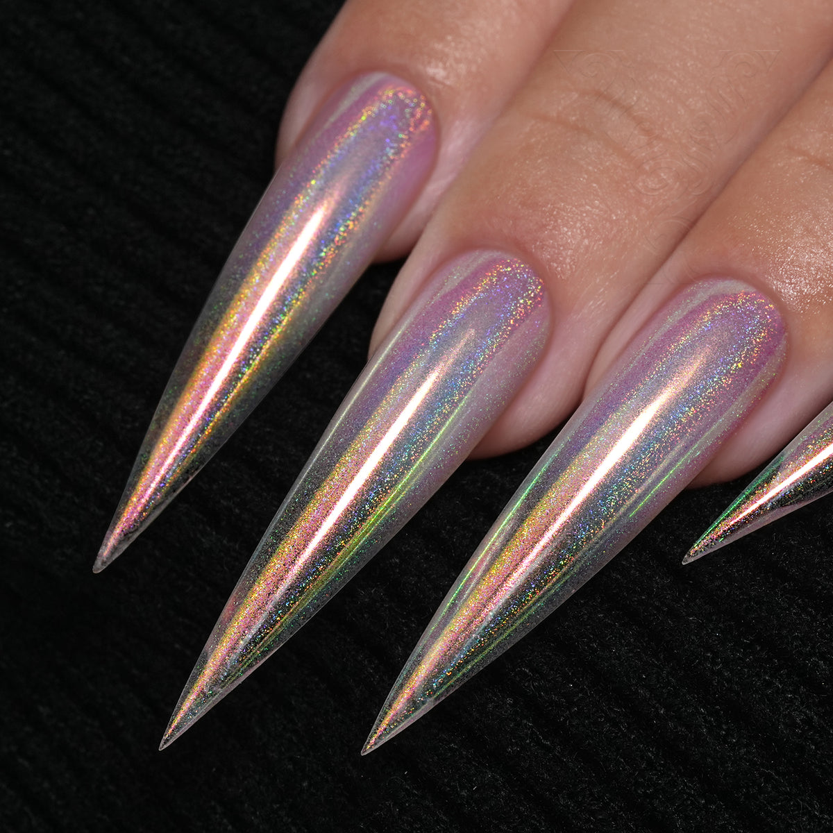 GleamTap Cushion Chrome Nail Powder with Sponges Patting-0.5g-GT311 Pinkstar Prism