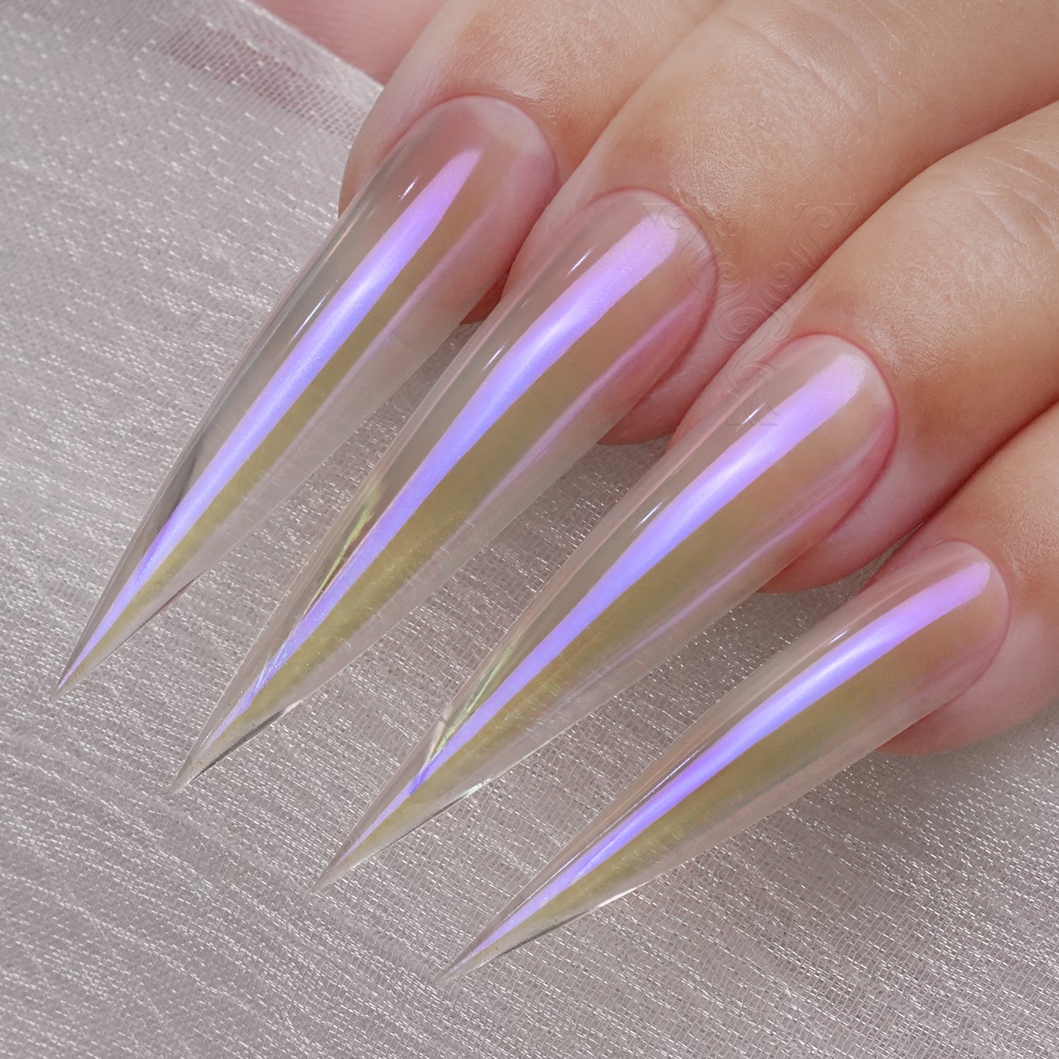 GleamTap Cushion Aurora Chrome Nail Powder-GT120 Lilac Glow