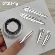 GleamTap Cushion Silvery Pearl Chrome Nail Powder 1g-GT212 Silvery Pearl