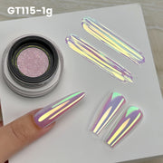 GleamTap Cushion Aurora Chrome Nail Powder 1g-GT115 Ethereal