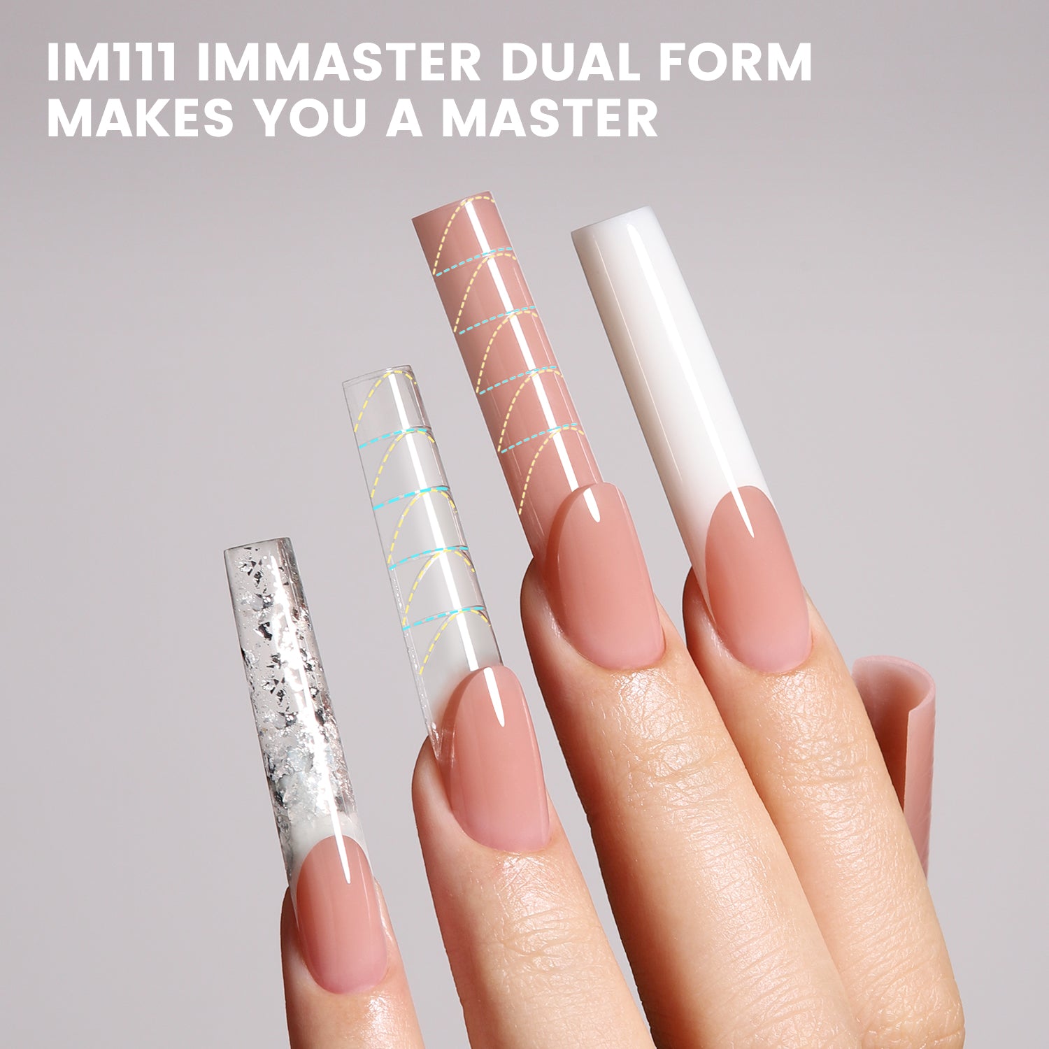 ImMaster IM111 Moldes de uñas francesas dobles 3D