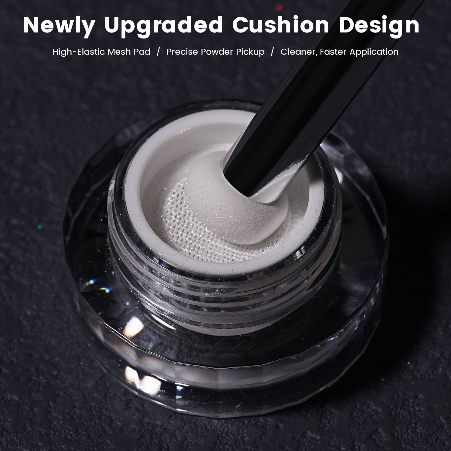 GleamTap Cushion Shell Pearl White Chrome Nail Powder-GT213 Shell Pearl