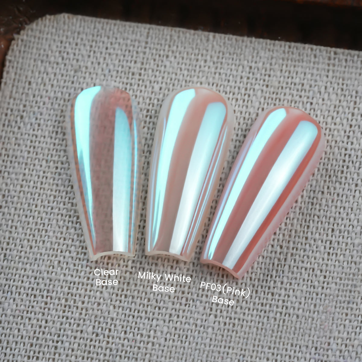 GleamTap Cushion Chrome Nail Powder with Sponges Patting-0.5g-GT214-Blue Tears
