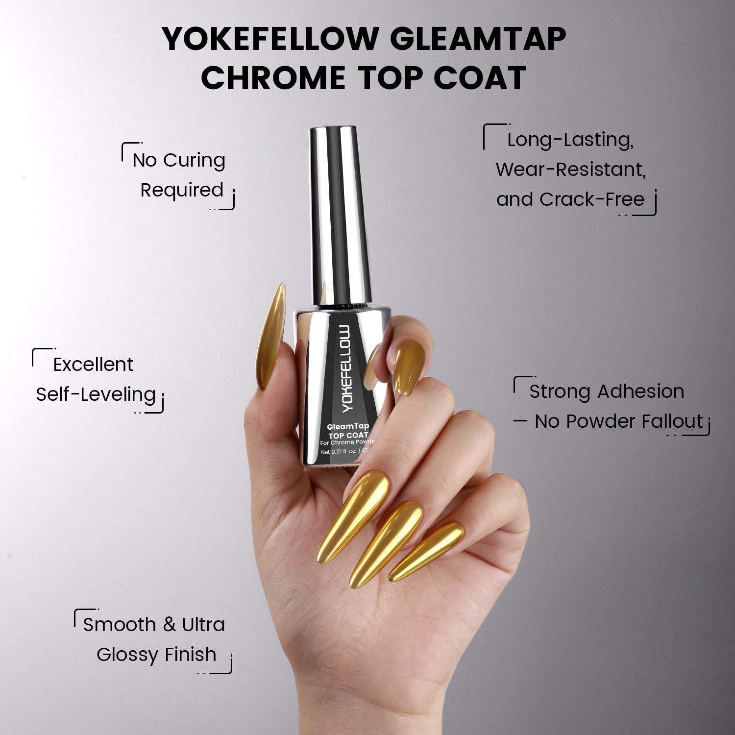 GleamTap Top Coat for Chrome Powder