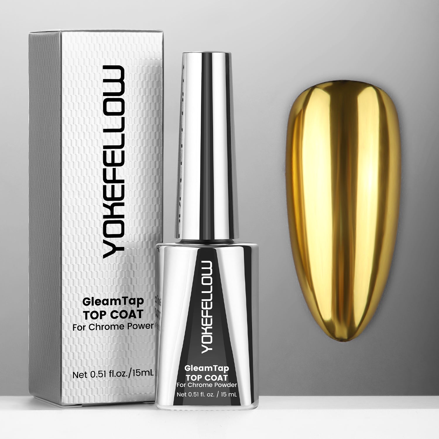 GleamTap Cushion Aurora Chrome Nail Powder -GT115 Ethereal