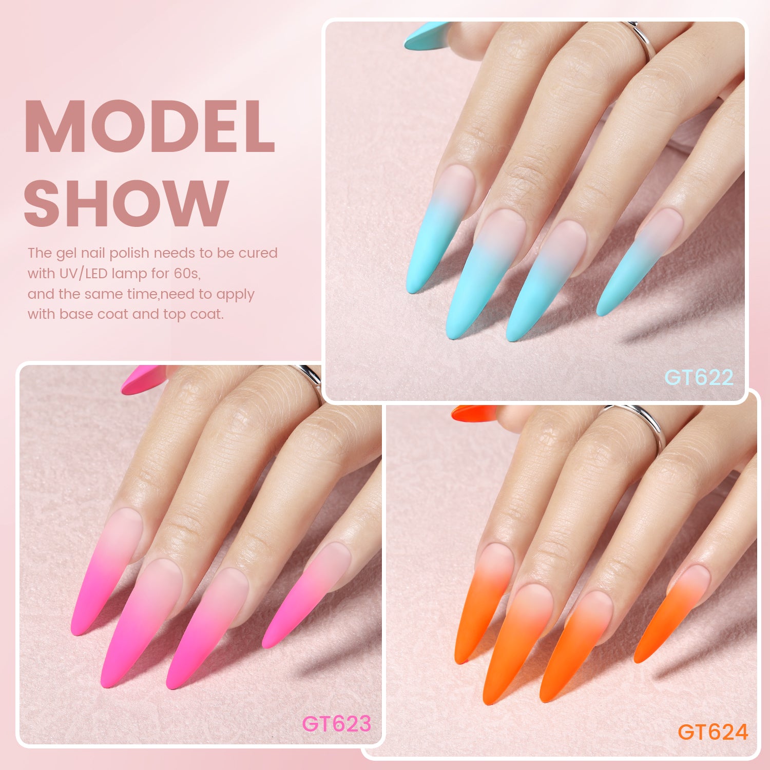 GleamTap Cushion Ombre Painting Gel Kits-GTKIT-OB2
