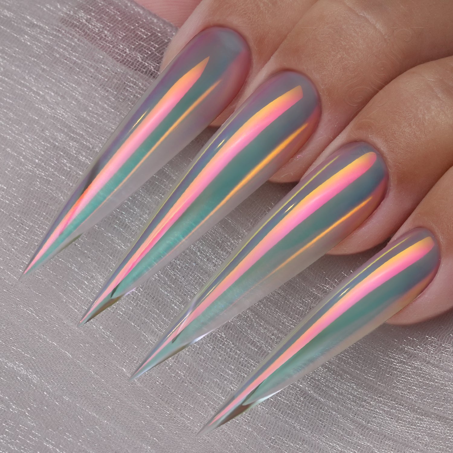 GleamTap Cushion Aurora Chrome Nail Powder -GT118 Blush Tide