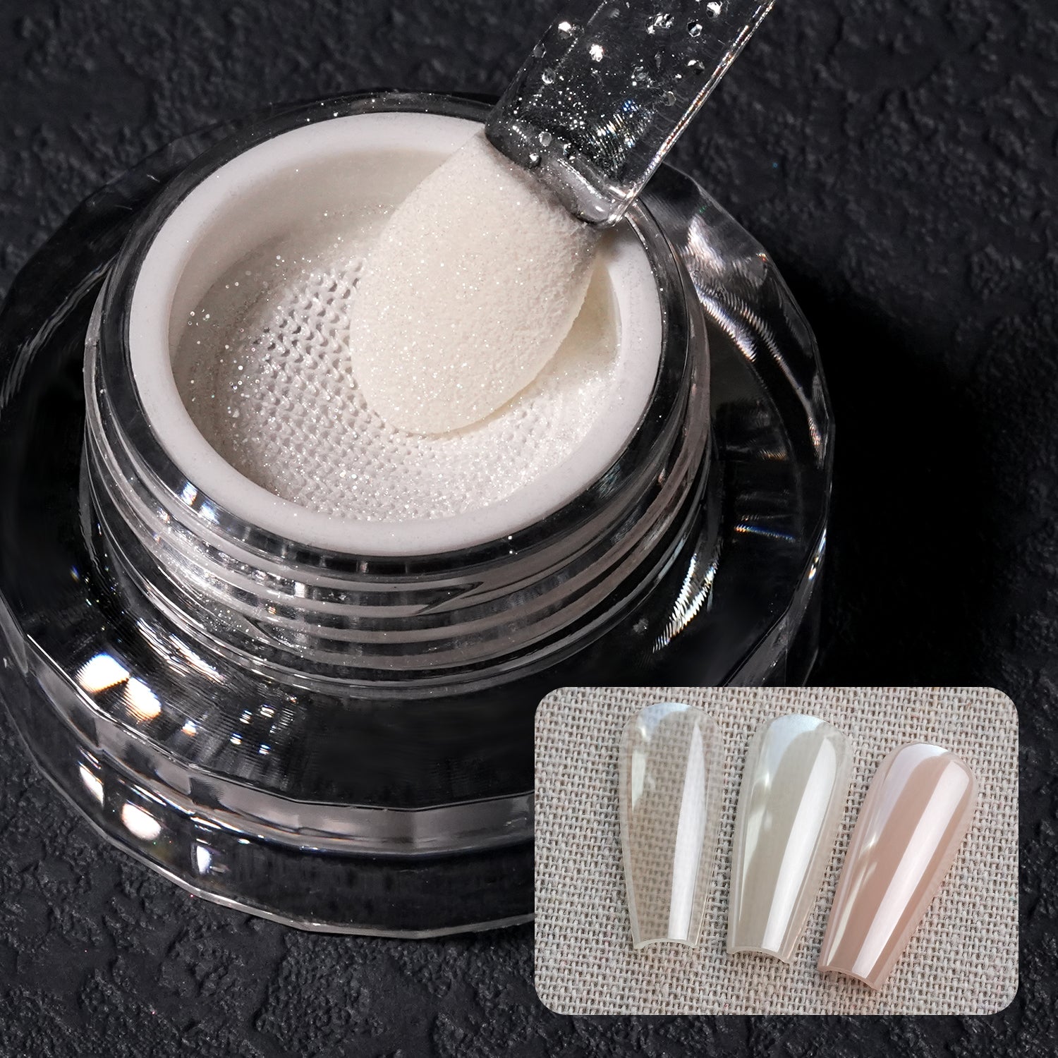 GleamTap Cushion Magic White Chrome Nail Powder-GT211 Magic White