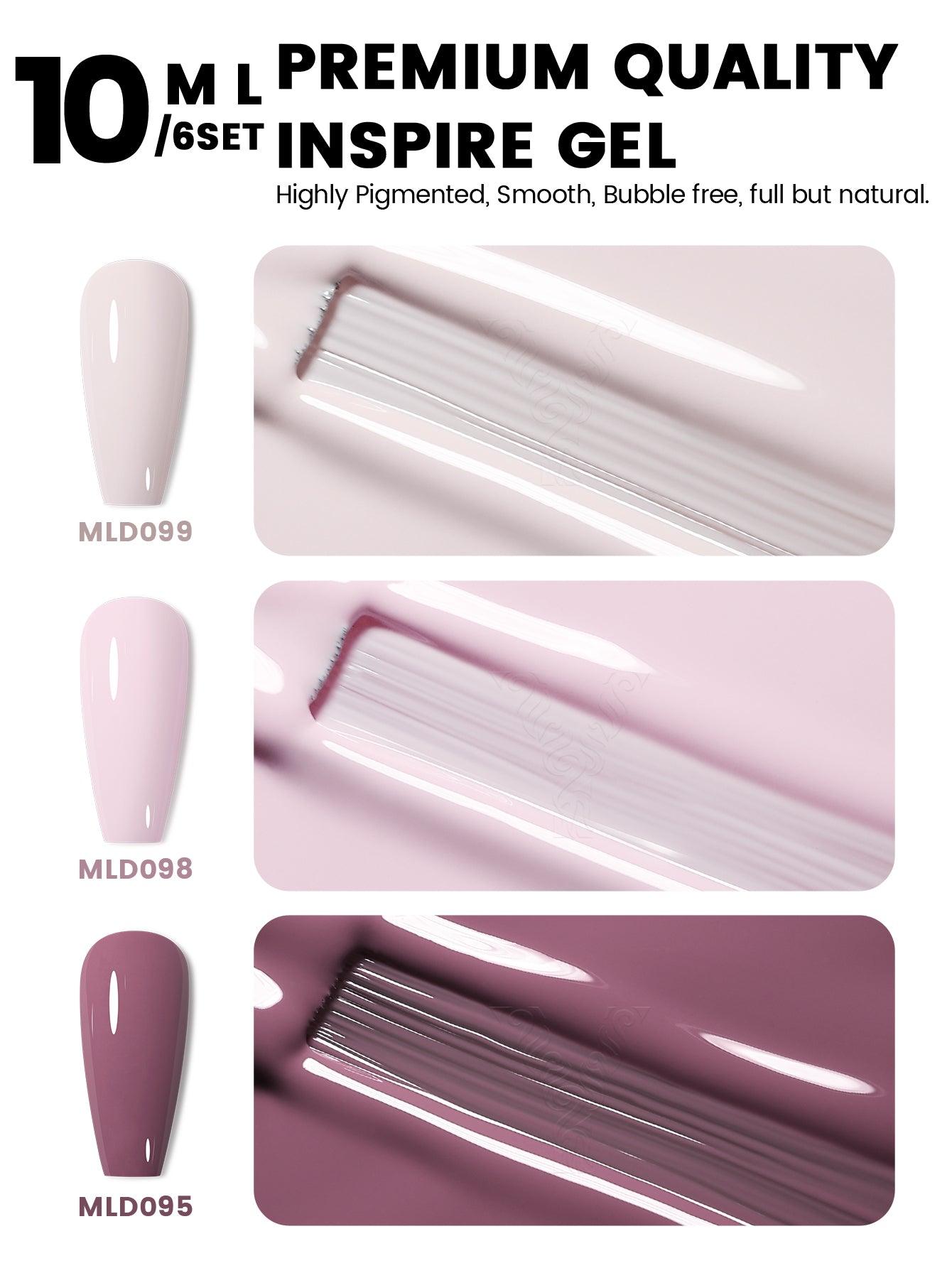 Série rose - Coffret de 6 vernis gel