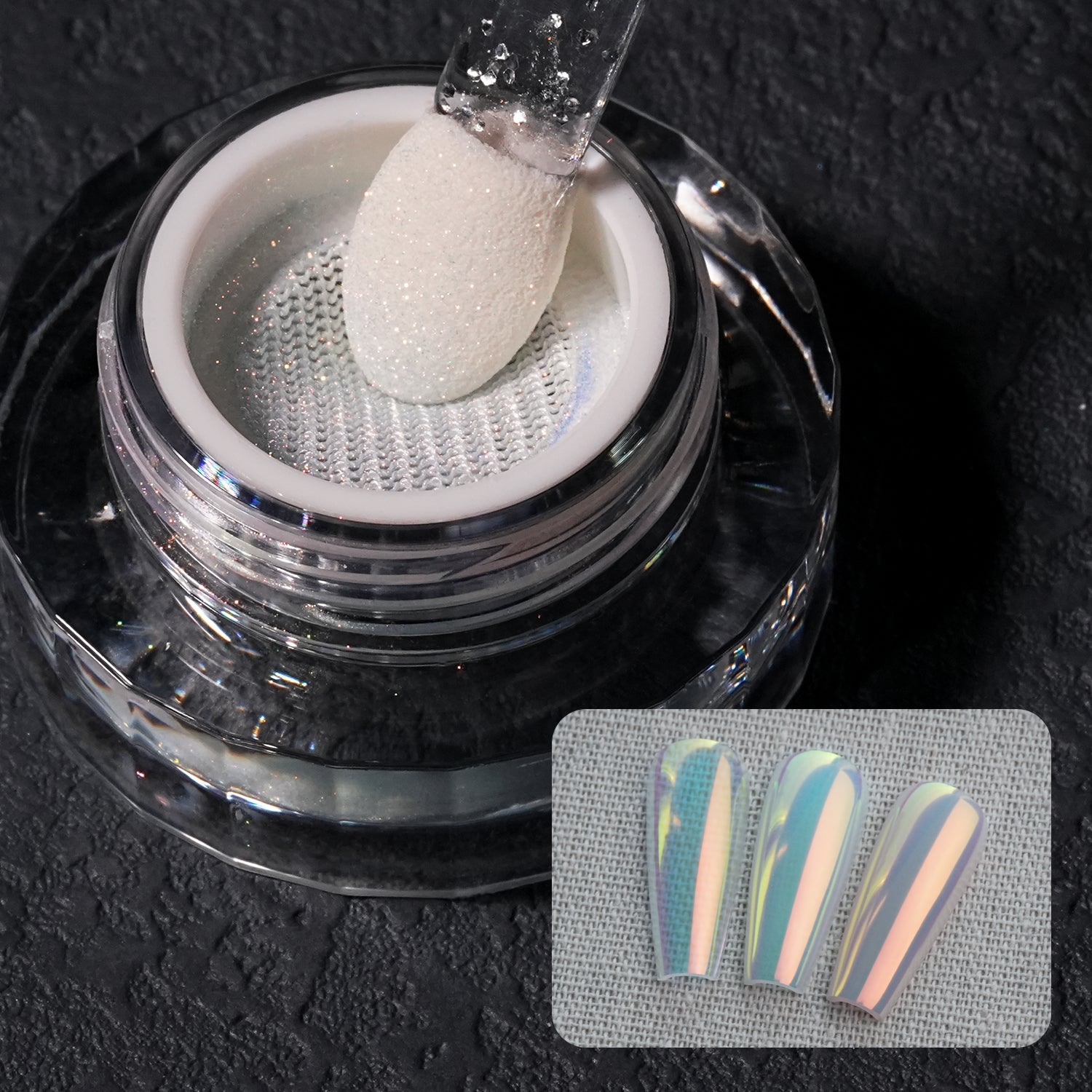 GleamTap Cushion Aurora Chrome Nail Powder-GT112 Golden Hour