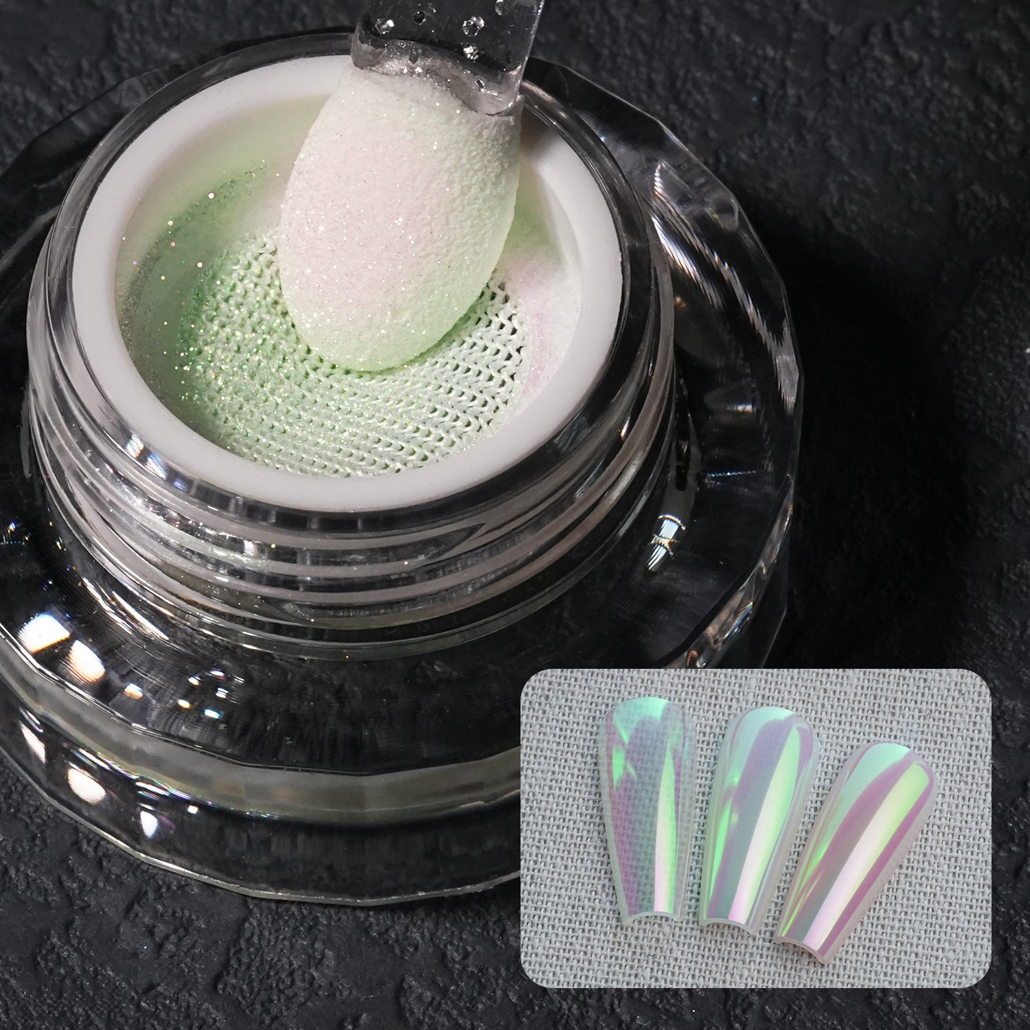 GleamTap Cushion Aurora Chrome Nail Powder -GT114 Reverie