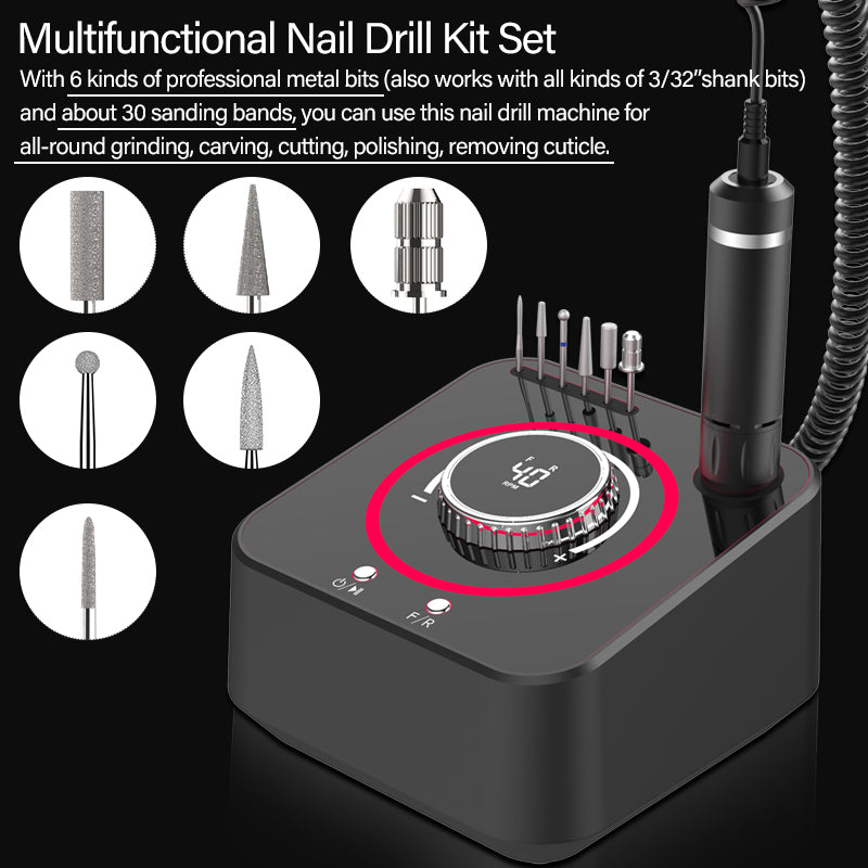 40000RPM Electric Nail Drill-YK-601 - YokefellowBeauty