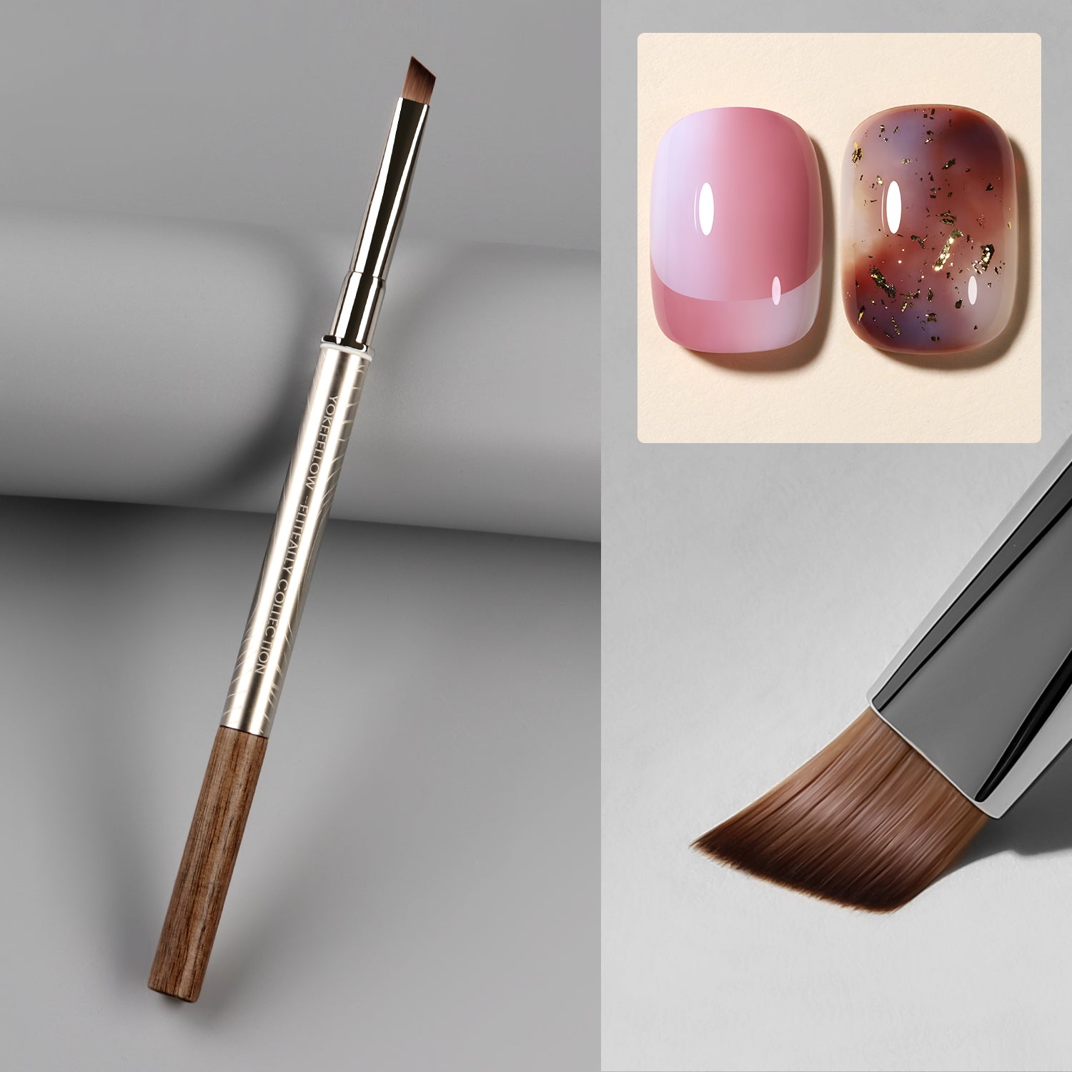 EliteAlly Nail Art Brushes-EA08(ANGLED)