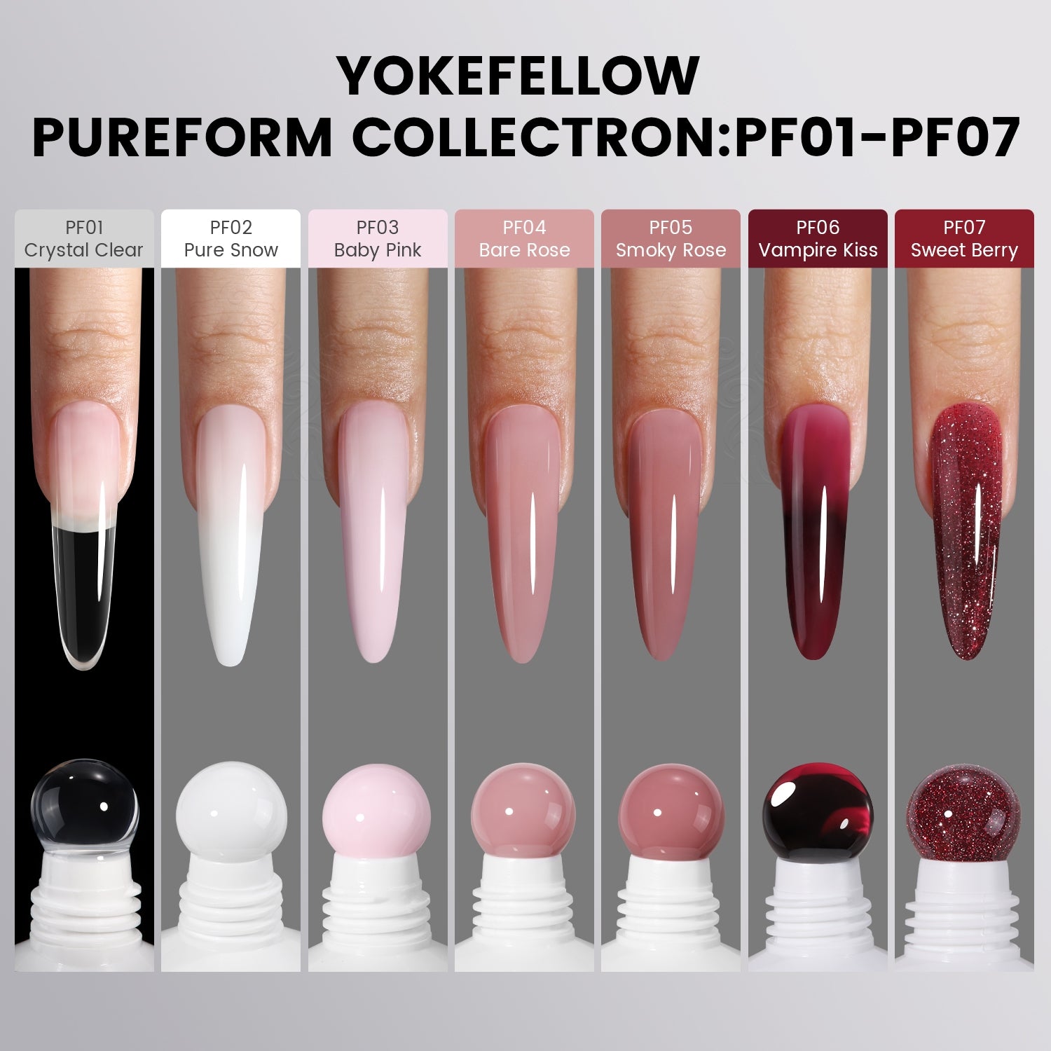 50G Pureform Nail Extension Gel-PF01(Crystal Clear)