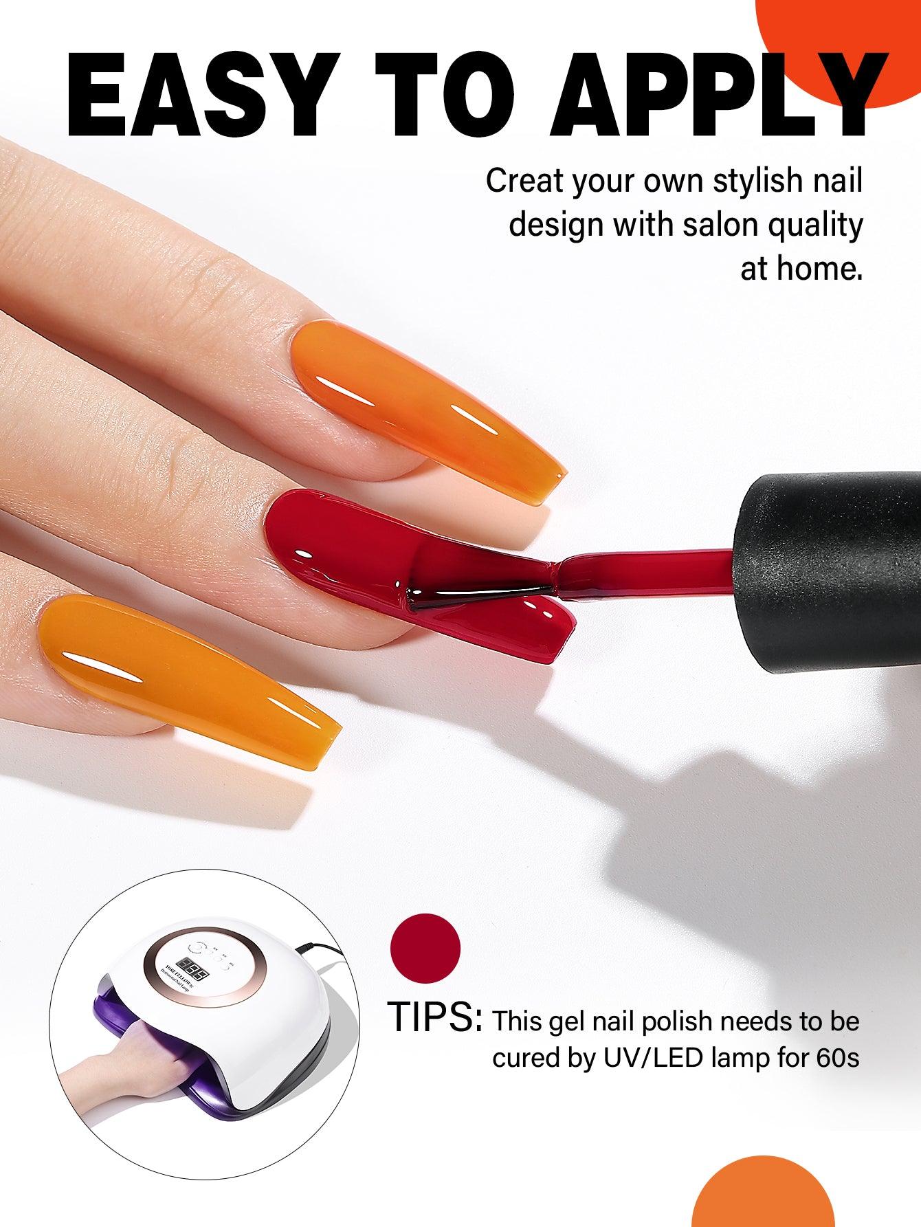 Orange Series-6 Colors Gel Polish Set - YokefellowBeauty