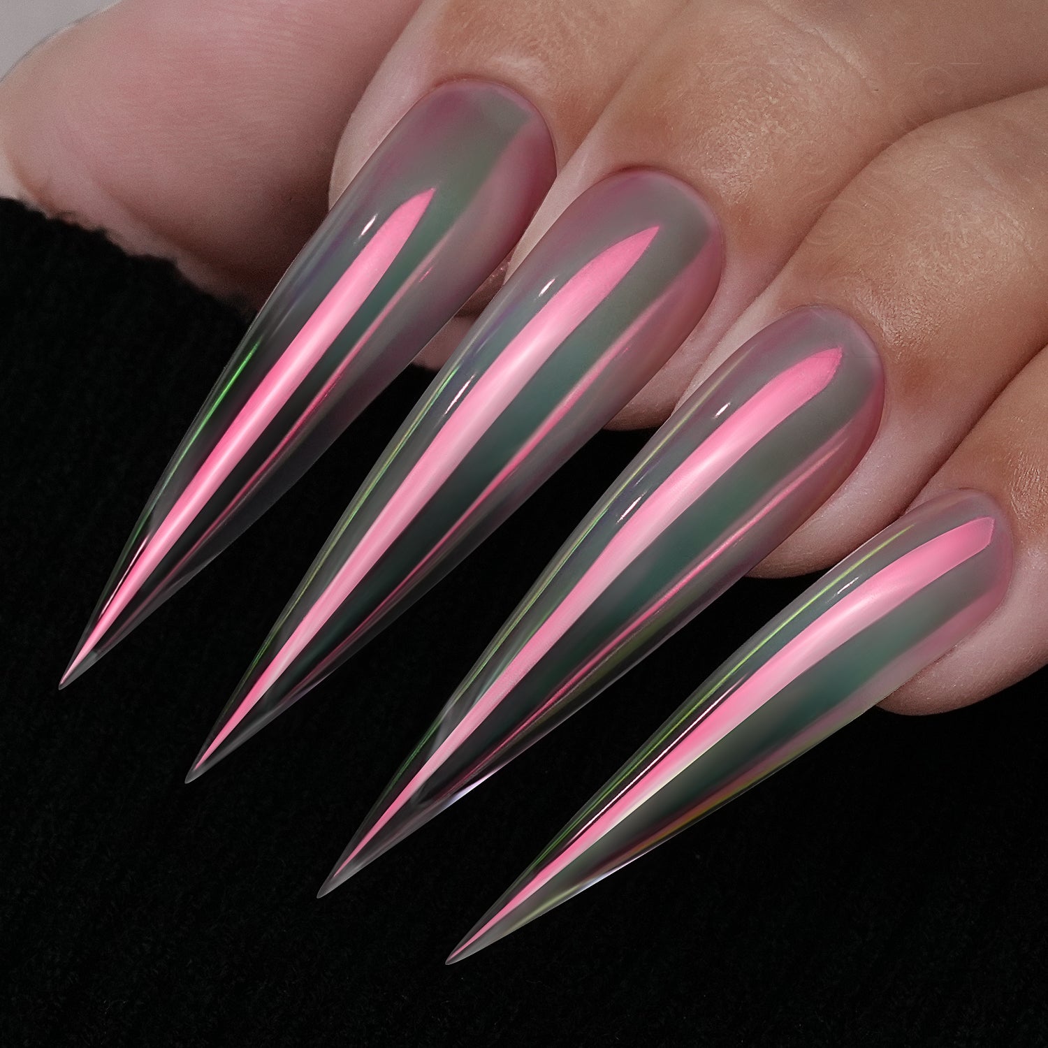 GleamTap Cushion Aurora Chrome Nail Powder -GT119 Whisper