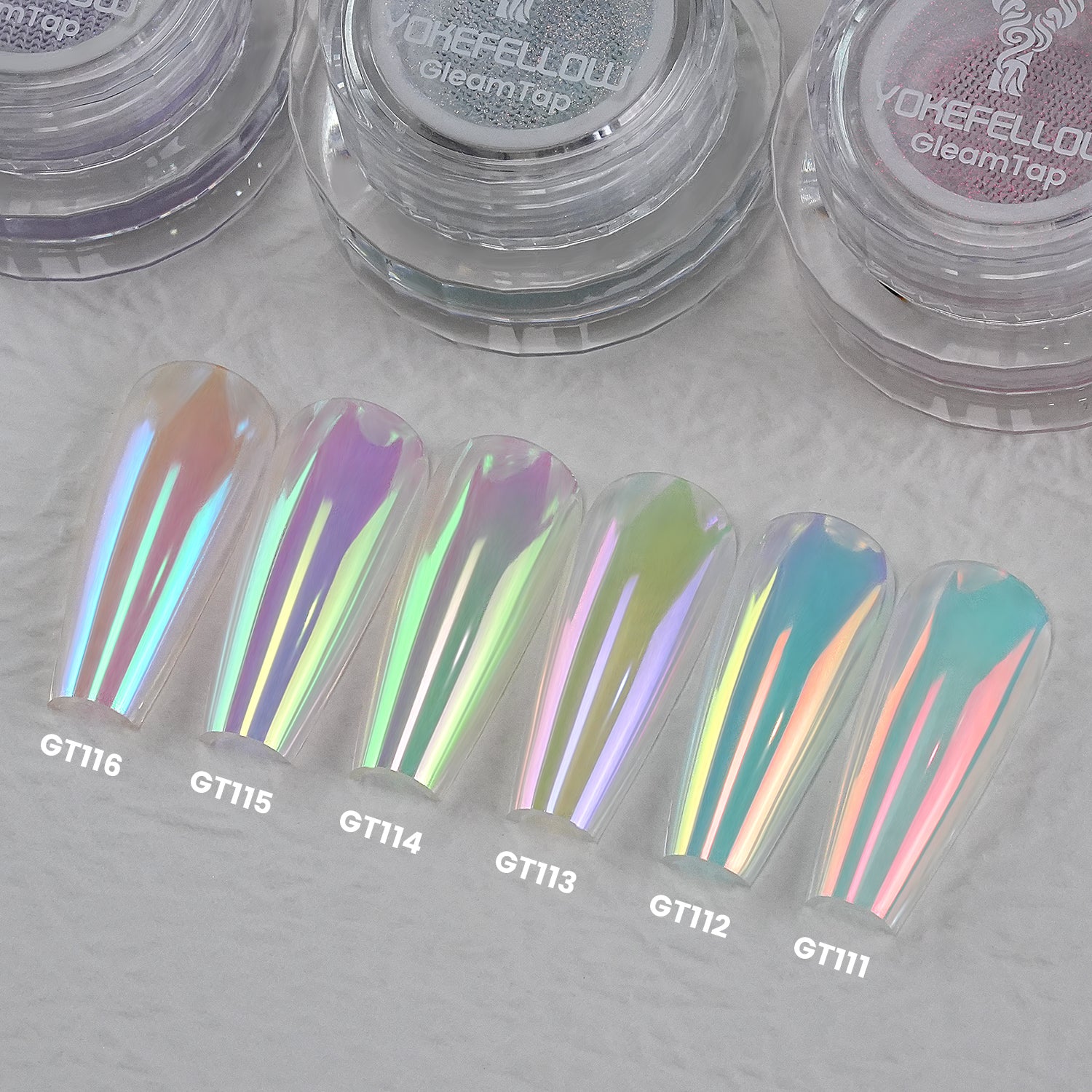 GleamTap Cushion Aurora Chrome Nail Powder Set-GTKIT-01