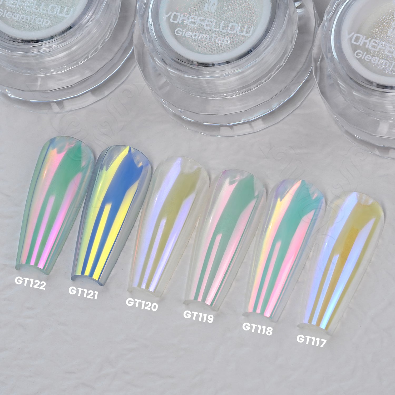GleamTap Cushion Aurora Chrome Nail Powder -GT118 Blush Tide