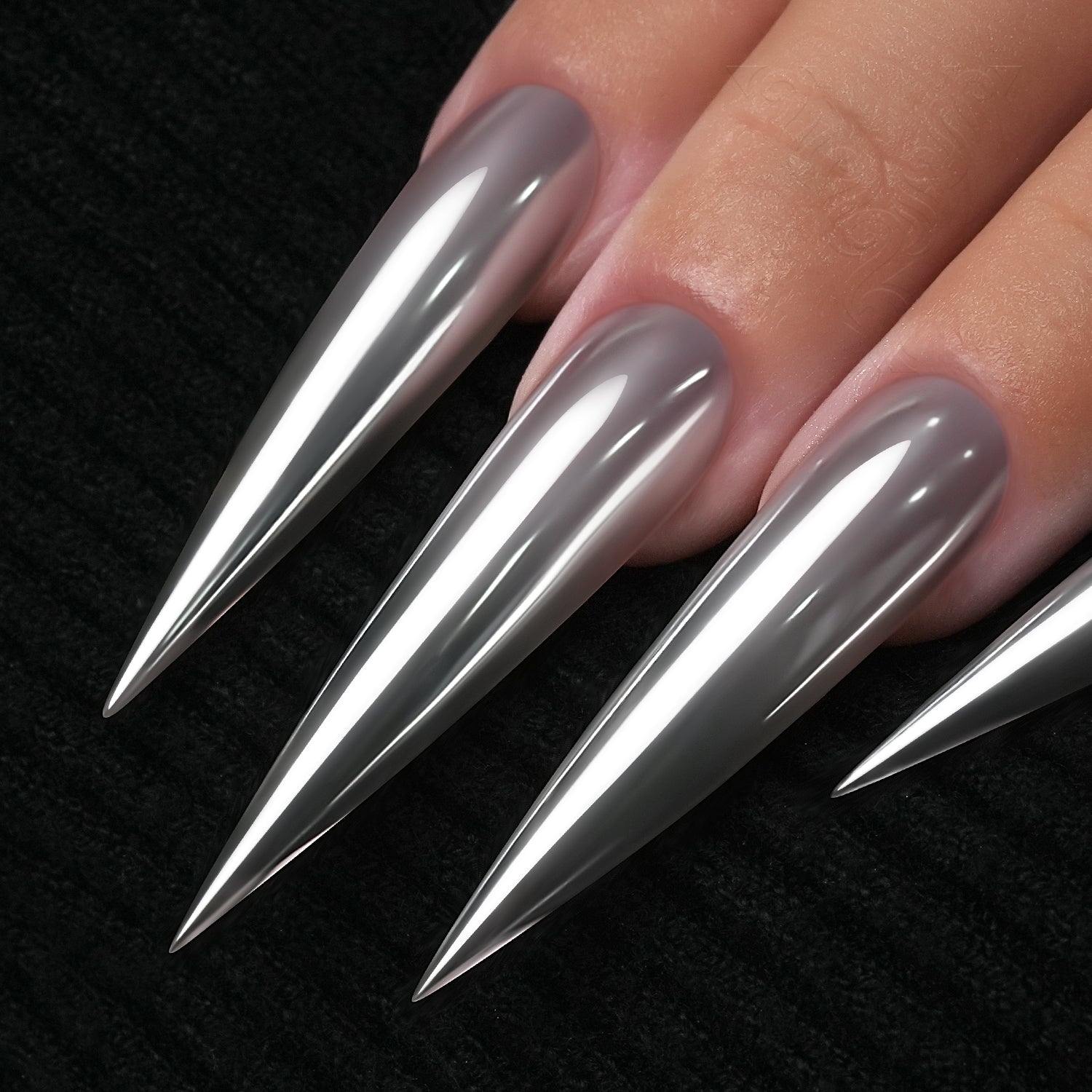 GleamTap Cushion Silvery Pearl Chrome Nail Powder 1g-GT212 Silvery Pearl