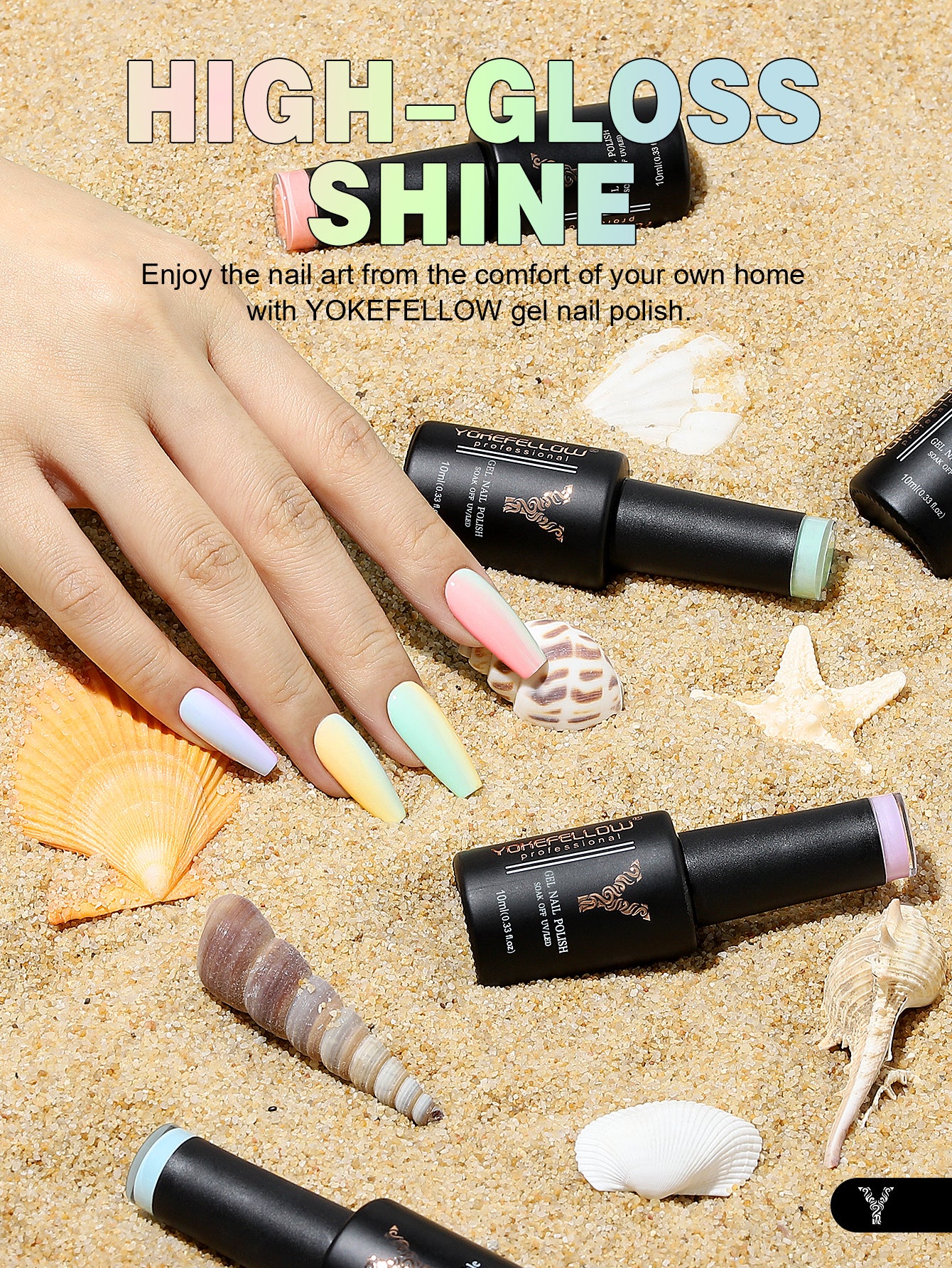 Ensemble de vernis gel Macaron Series-6 couleurs
