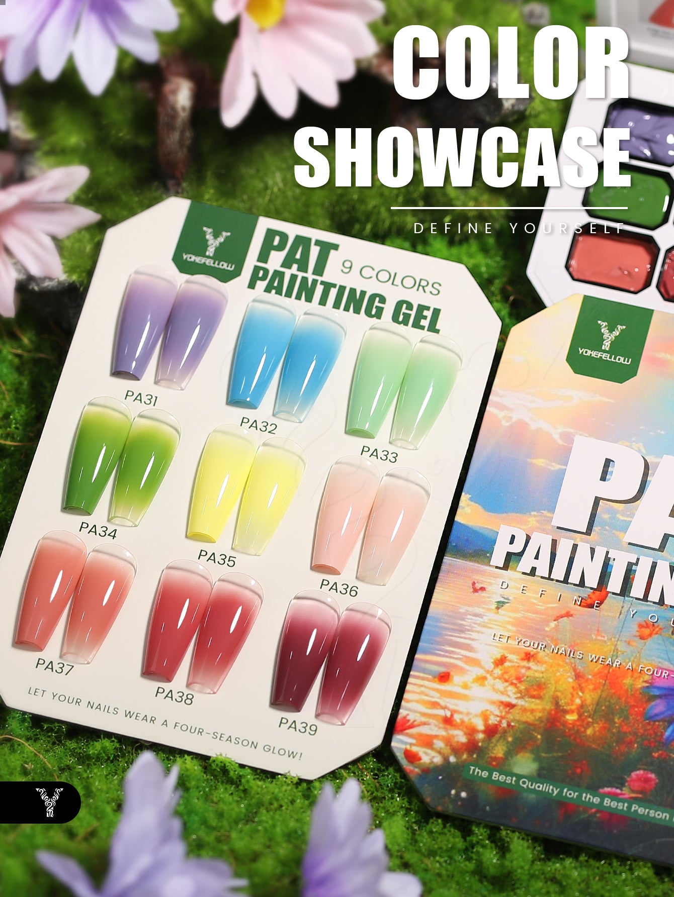 9 Colors Pat Painting Gel Set-9KIT-PAT003