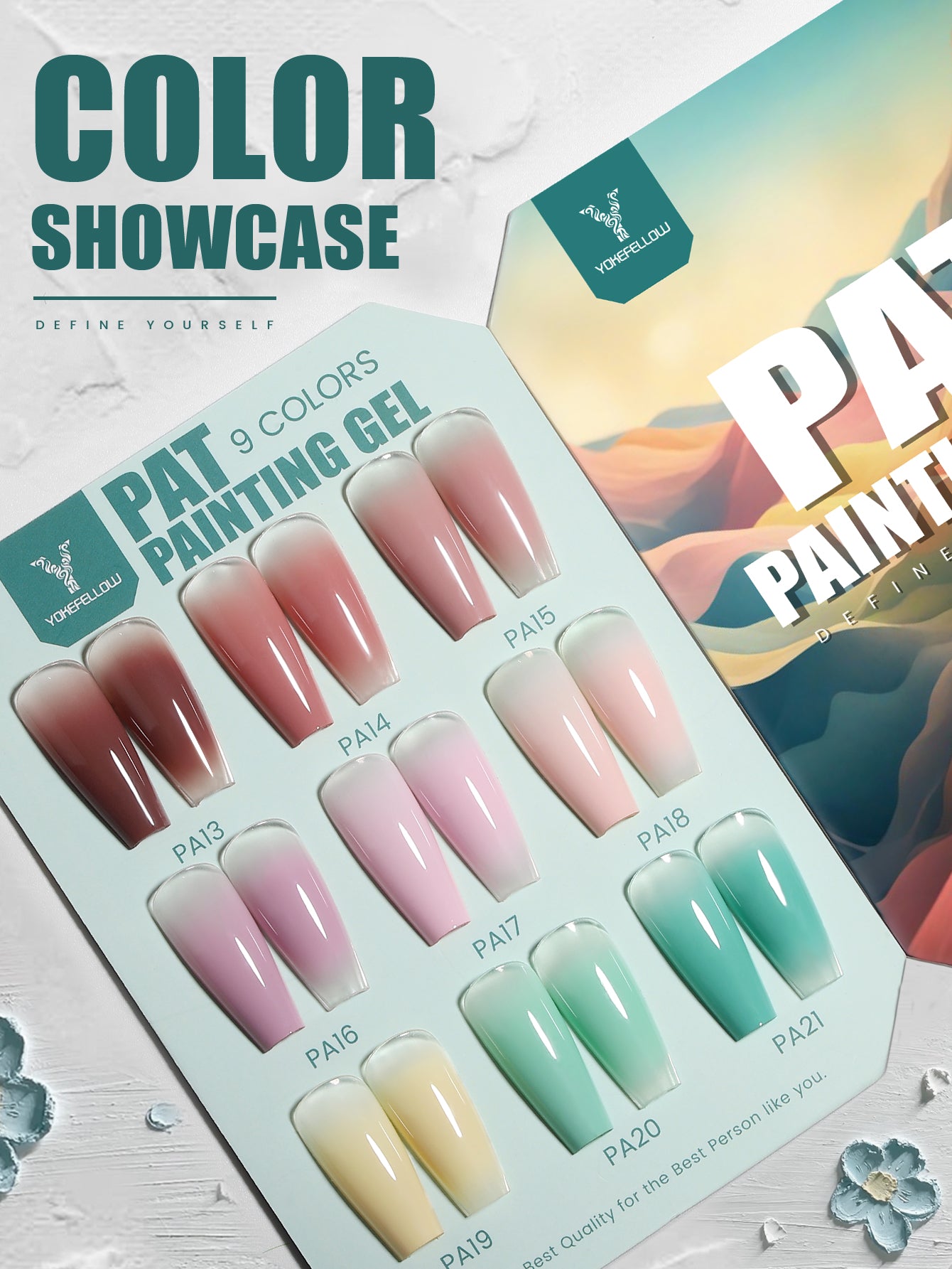 9 Colors Pat Painting Gel Set-9KIT-PAT002