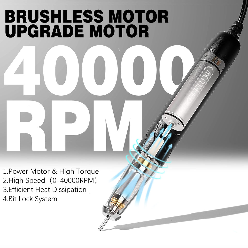 40000RPM Brushless Cordless Nail Drill-YK-902 - YokefellowBeauty