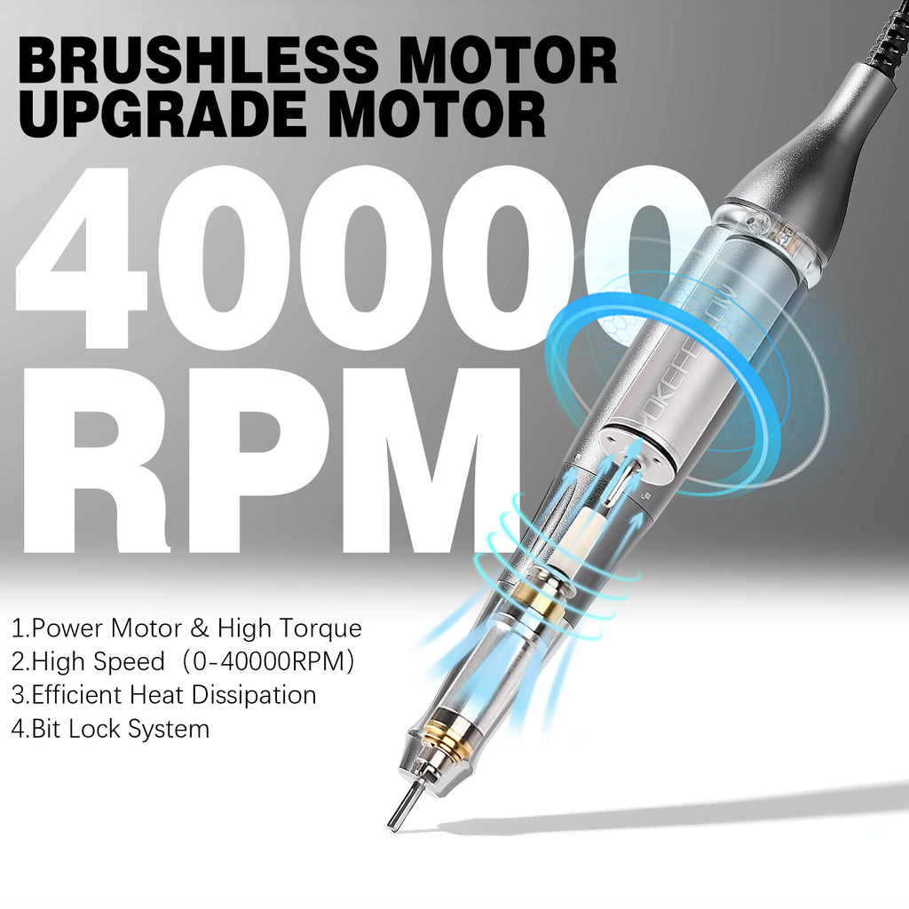 40000RPM Brushless Nail Drill-YK-901 - YokefellowBeauty