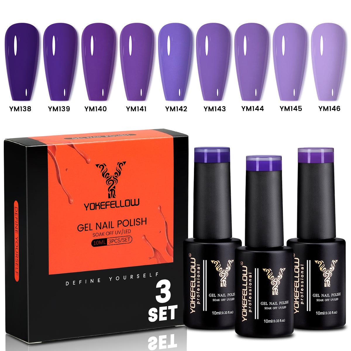 Purple Series-3 Colors Gel Polish Set